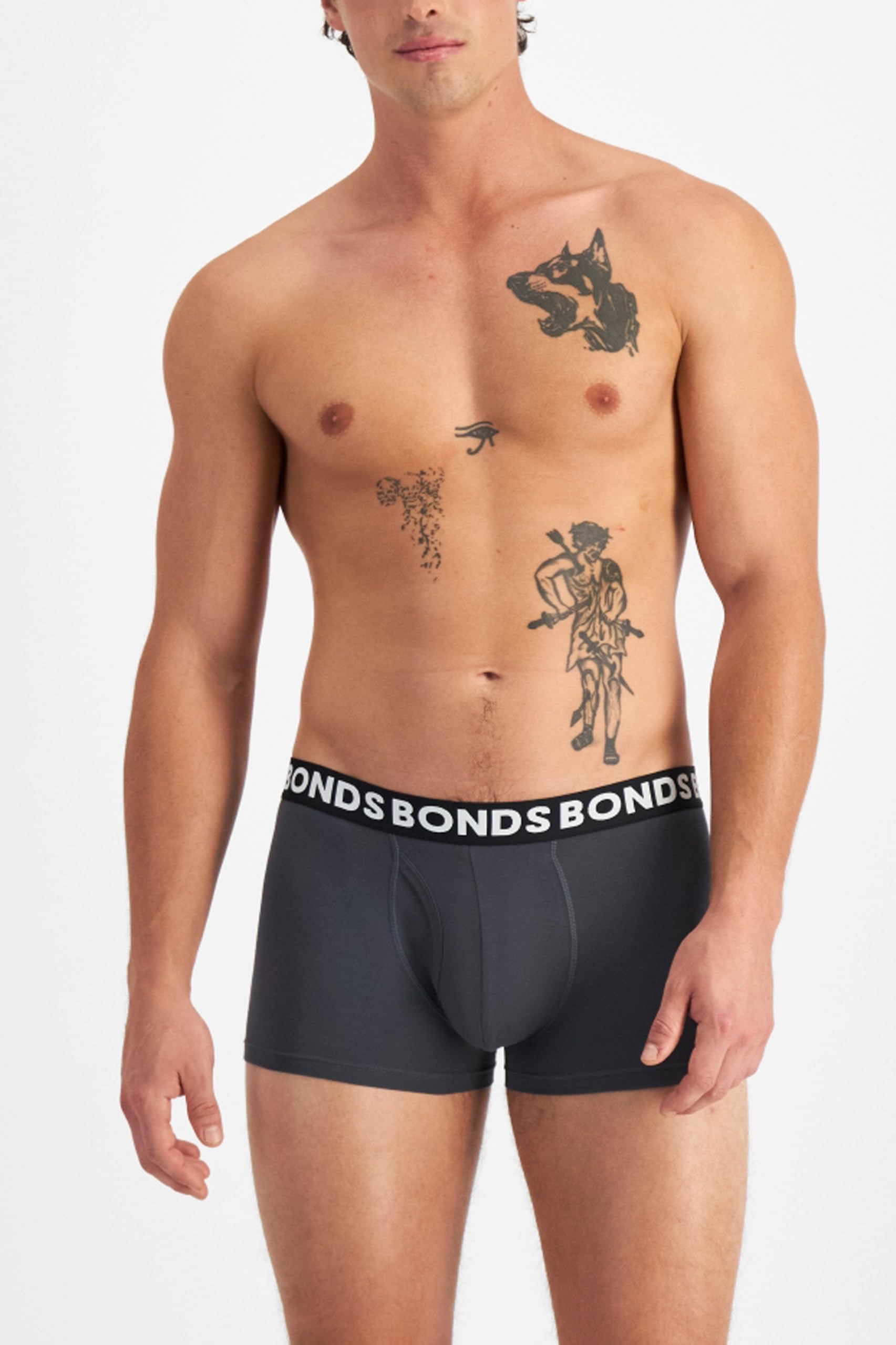 Bonds Men's Classic Everyday Trunk Underwear in Cotton Blend For Men, 3-Pack