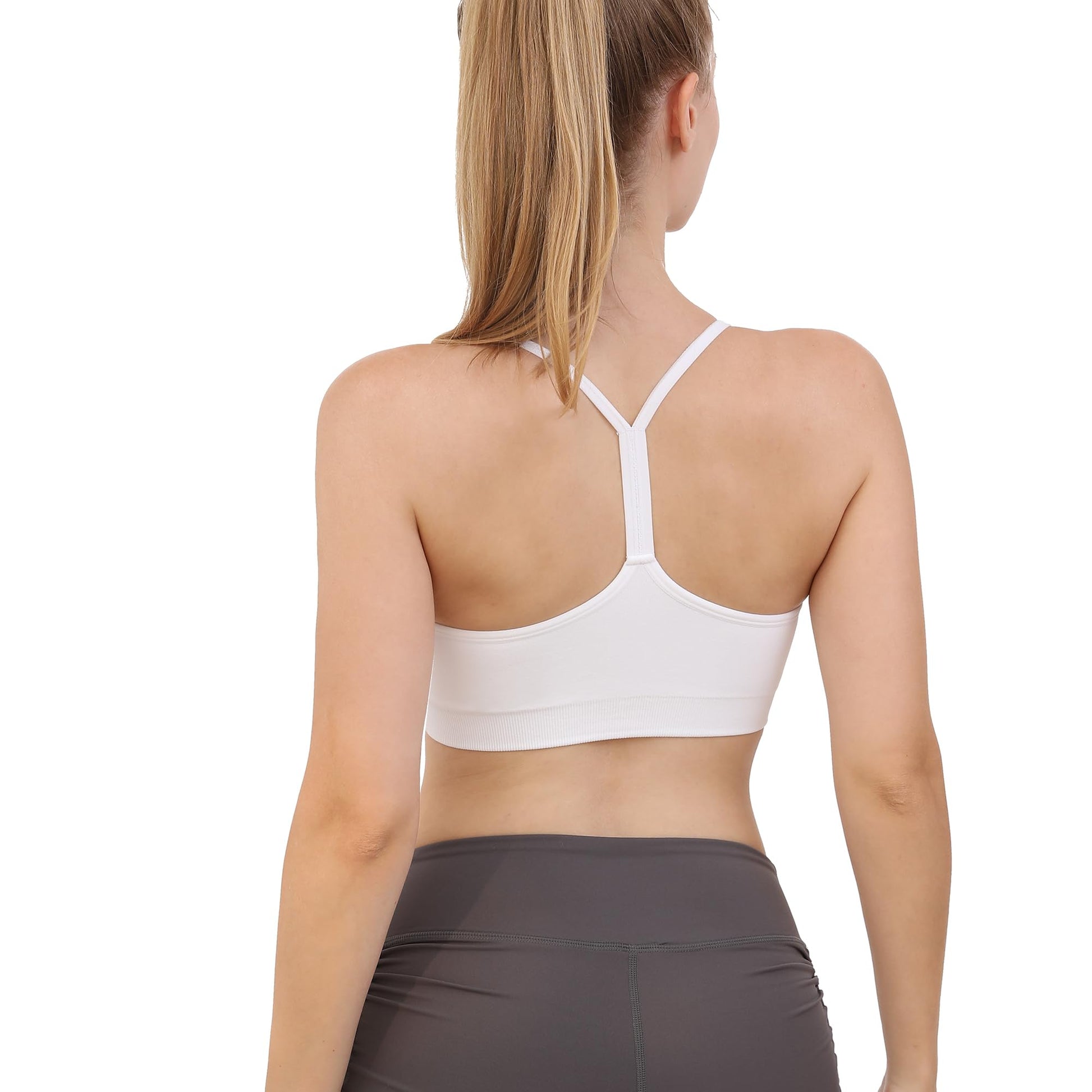 Double Couple Women Y Back Sports Bras for Women Thin Strap Workout Yoga Gym Fitness Bra