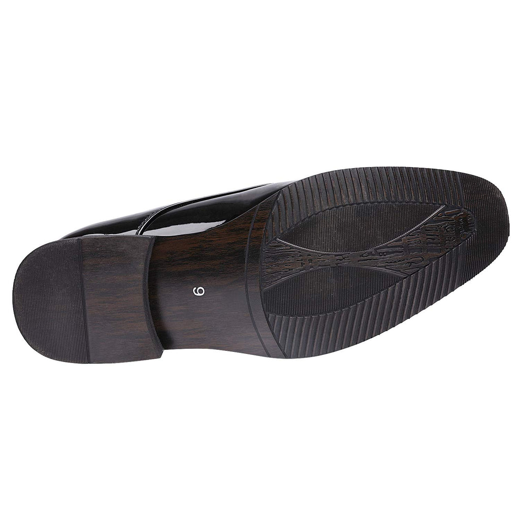 Bruno Marc Men's Faux Patent Leather Tuxedo Dress Shoes Classic Lace-up Formal Oxford,Size 11,Black,CEREMONY-06