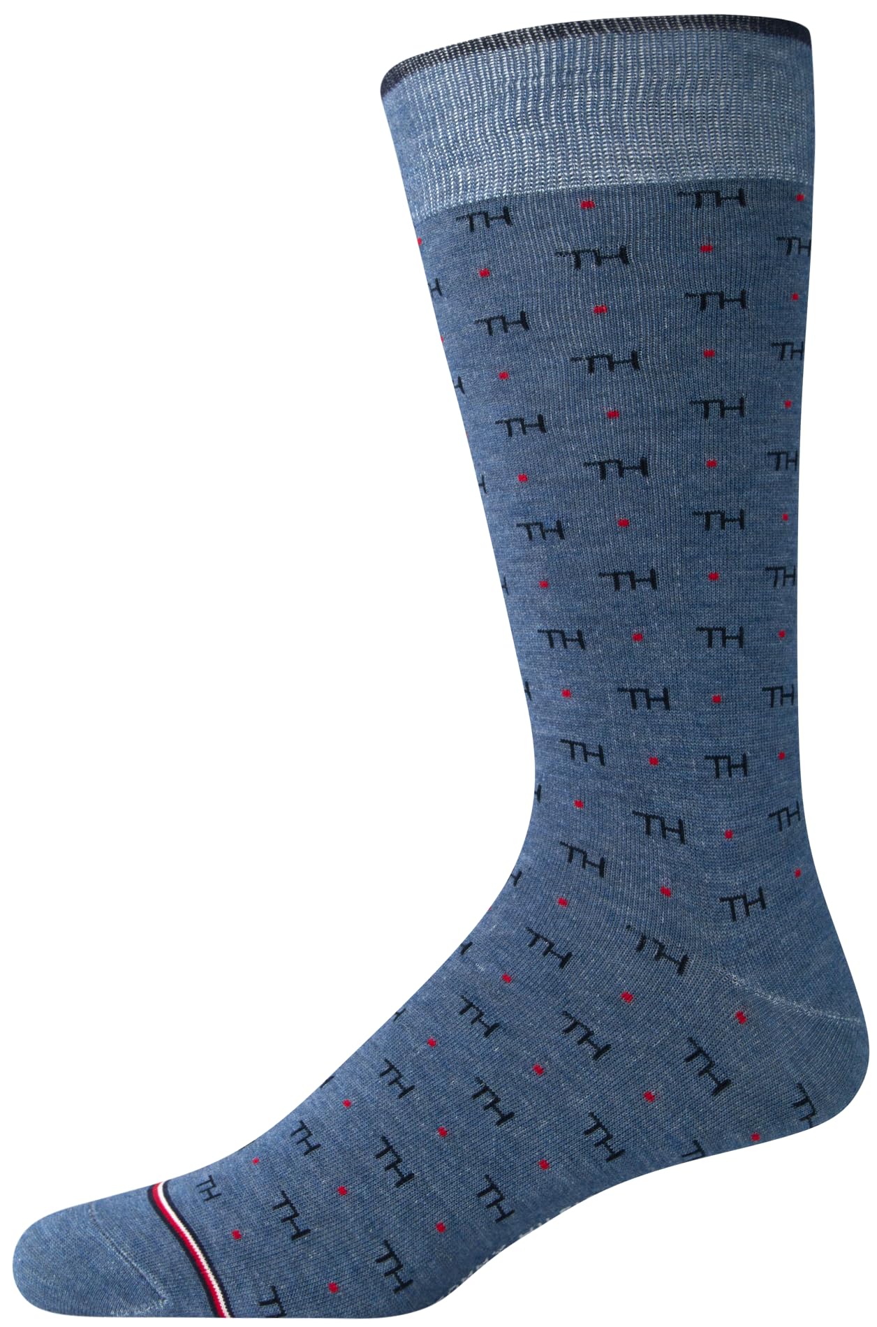 Tommy Hilfiger Mens Dress Socks - 10 Pack Comfort Stretch Breathable Casual Work Crew Socks for Men (Sizes: 7-12), Size 7-12, Heather Grey
