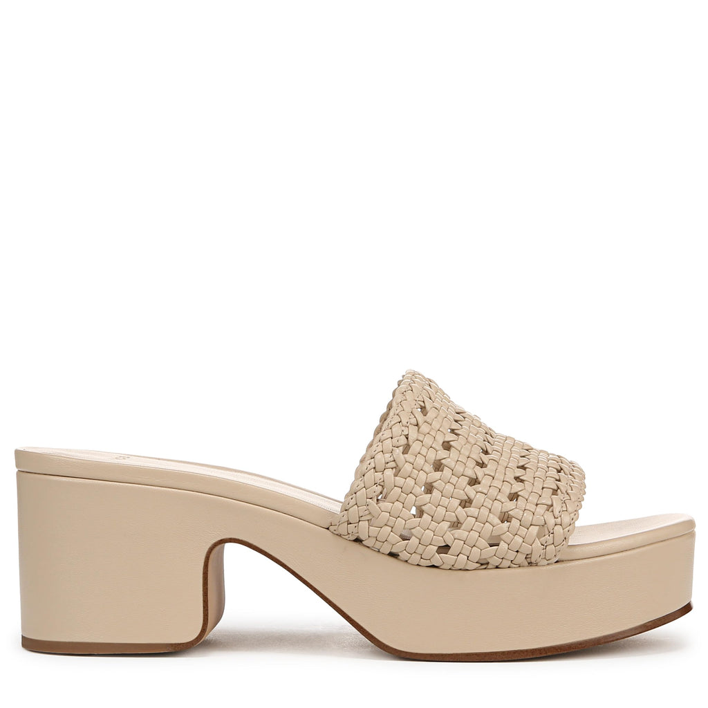 Vince Womens Margo Slide Sandal Birchsand Woven Leather 7 M