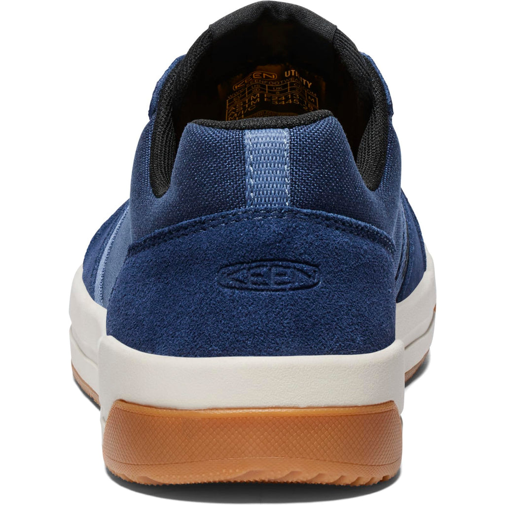 KEEN Utility Men's Kenton Low Height Composite Toe Breathable Work Sneakers, Naval Academy/Gum, 8 Wide