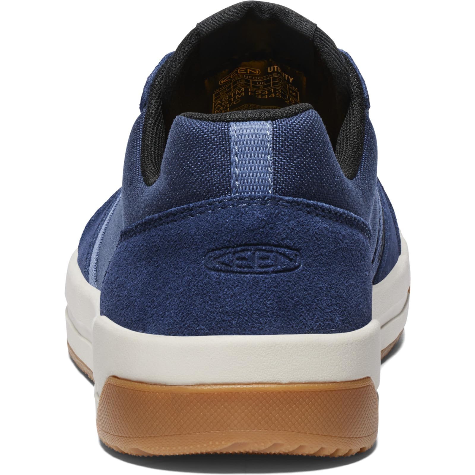 KEEN Utility Men's Kenton Low Height Composite Toe Breathable Work Sneakers, Naval Academy/Gum, 8 Wide