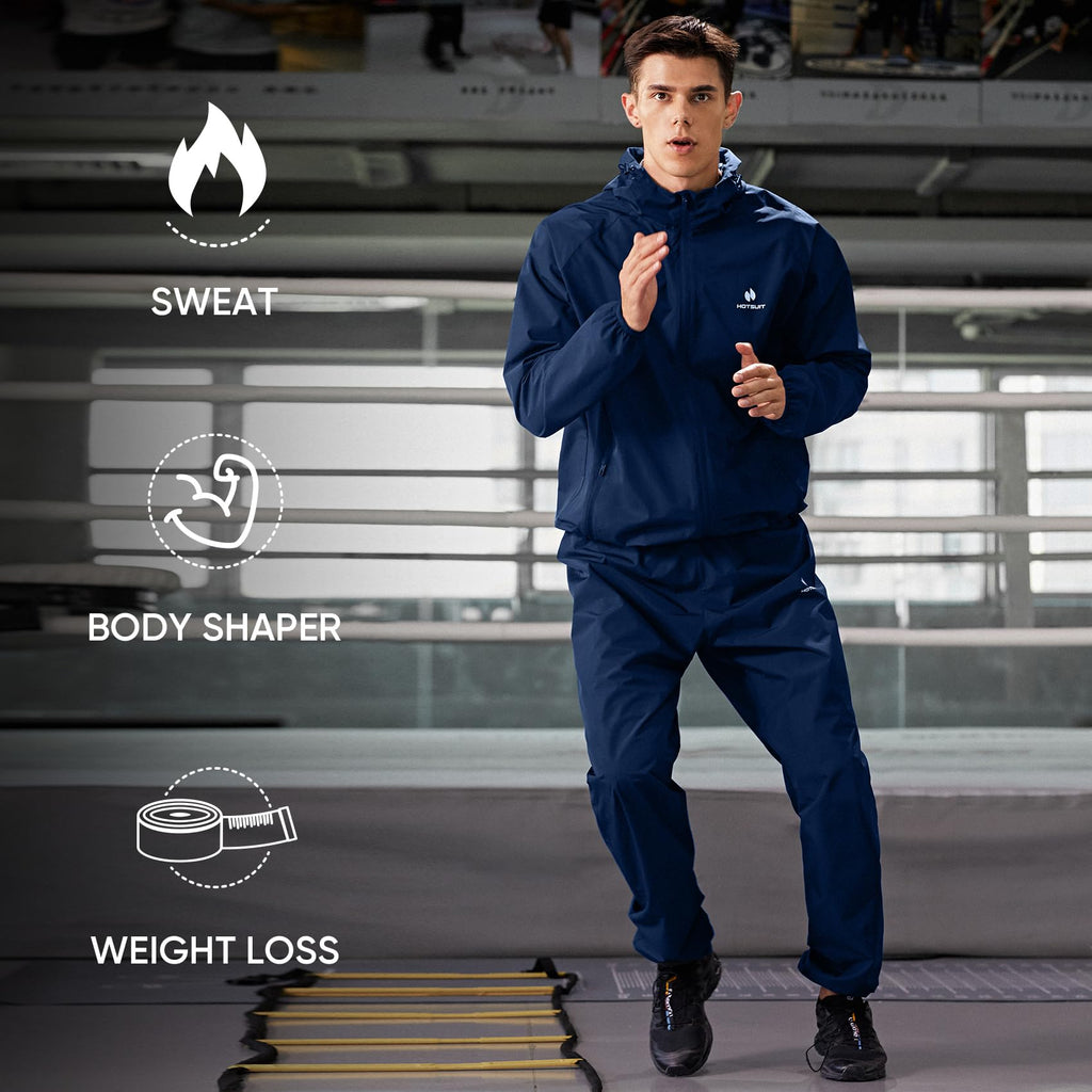 HOTSUIT Sauna Suit for Men – Hot Sweat Suit for Boxing Exercise, Sauna Jacket & Pants, Workout Fitness Gear