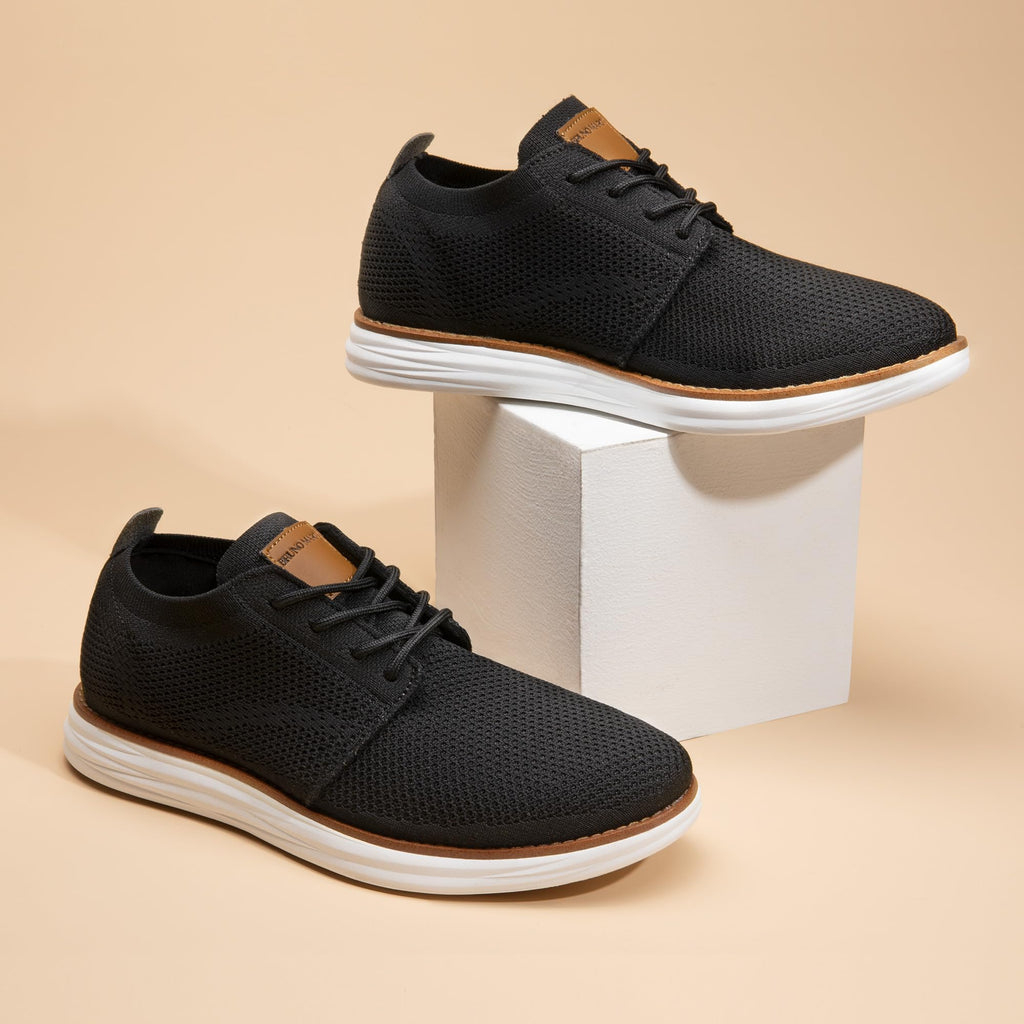 Bruno Marc Men's CoolFlex Breeze Mesh Sneakers Oxfords Lace-Up Lightweight Casual Walking Shoes,Size 11,01 Black,Grand