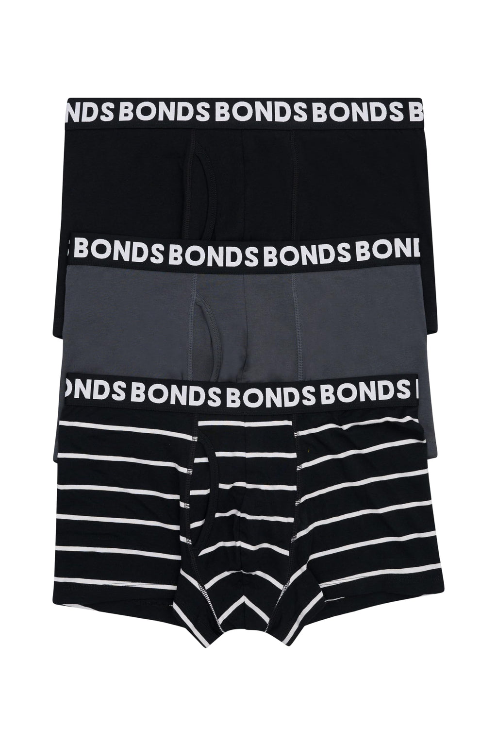 Bonds Men's Classic Everyday Trunk Underwear in Cotton Blend For Men, 3-Pack