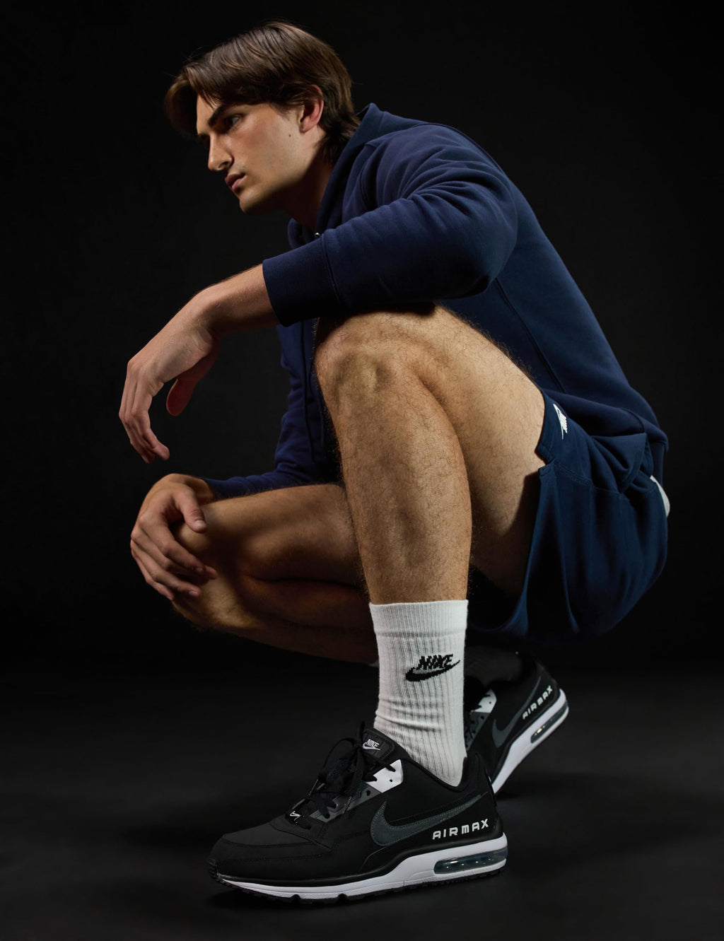 Nike Men's Air Max Ltd 3 Sneaker, Black/Dark Grey/White, 6