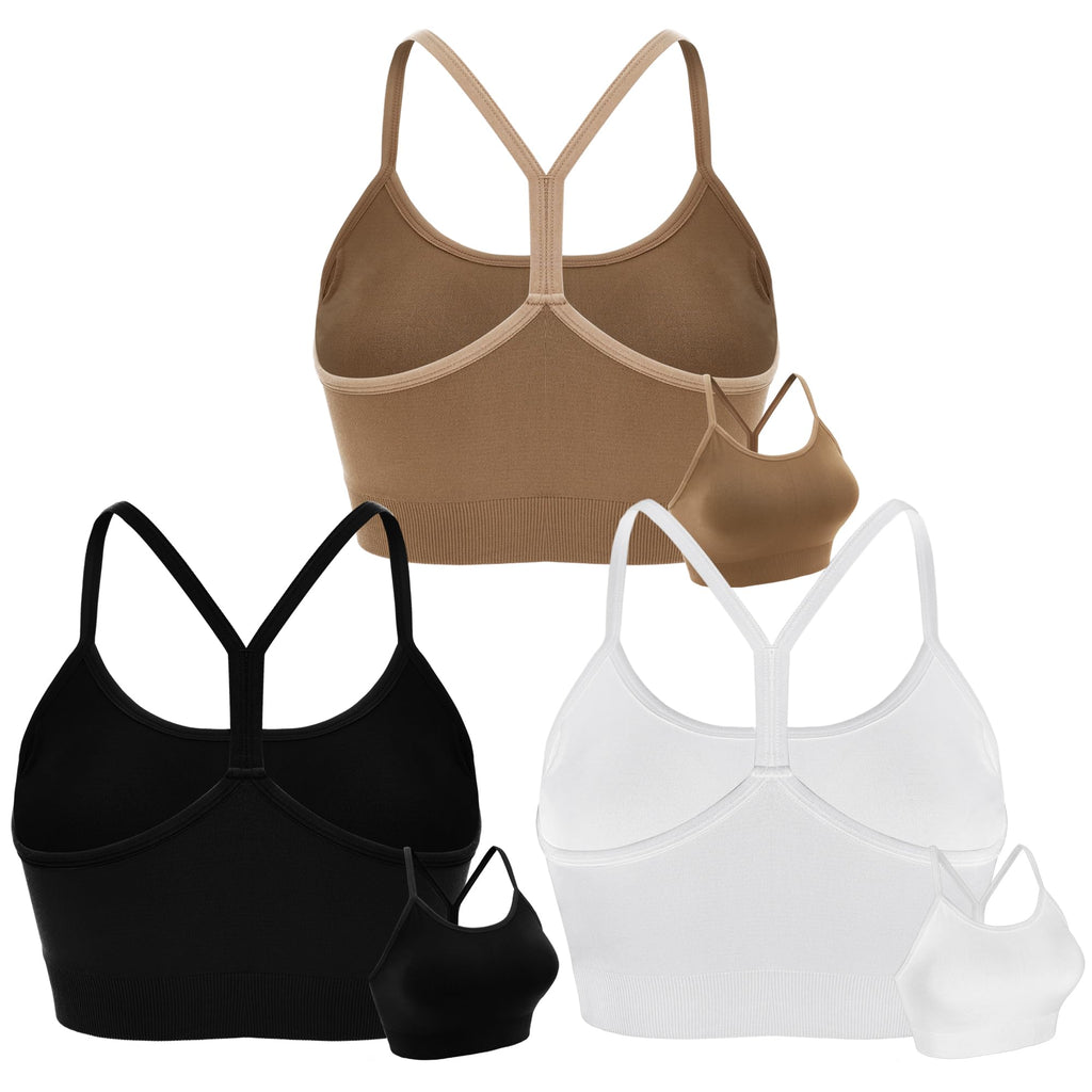 Double Couple Women Y Back Sports Bras for Women Thin Strap Workout Yoga Gym Fitness Bra