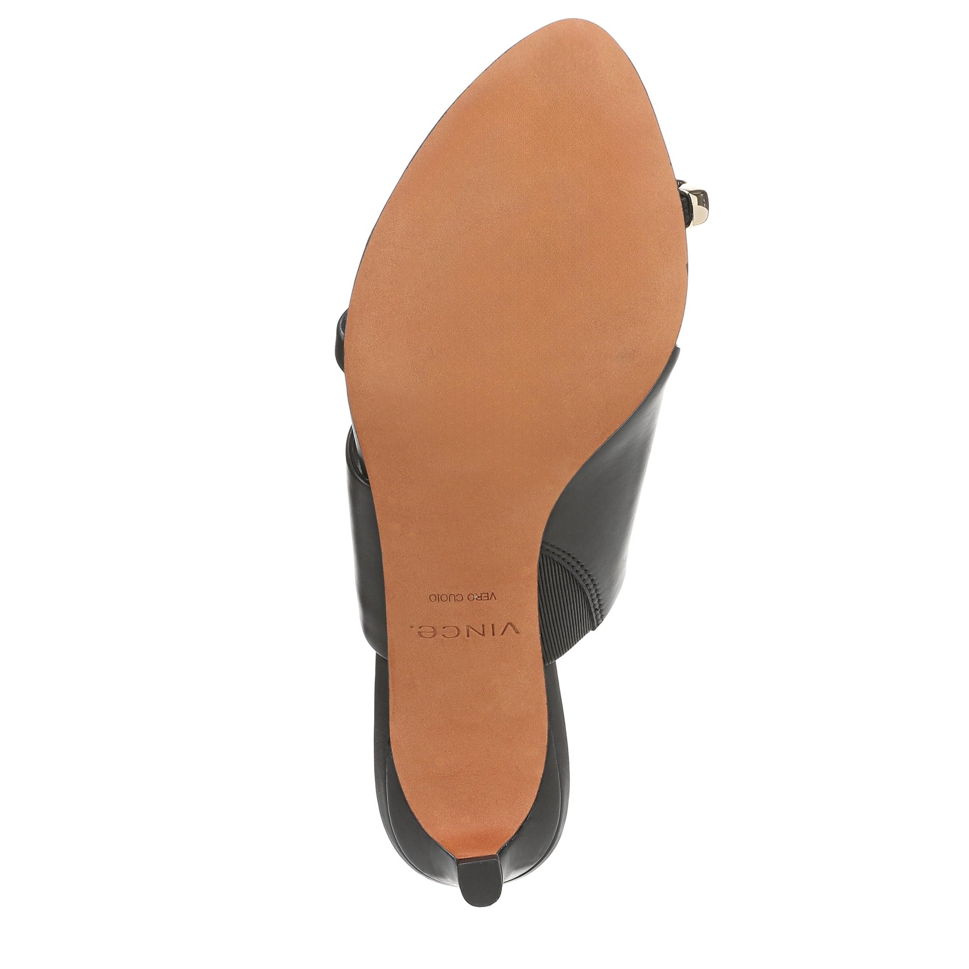 Vince Womens Suzie Slide Sandal Black Leather 8 M