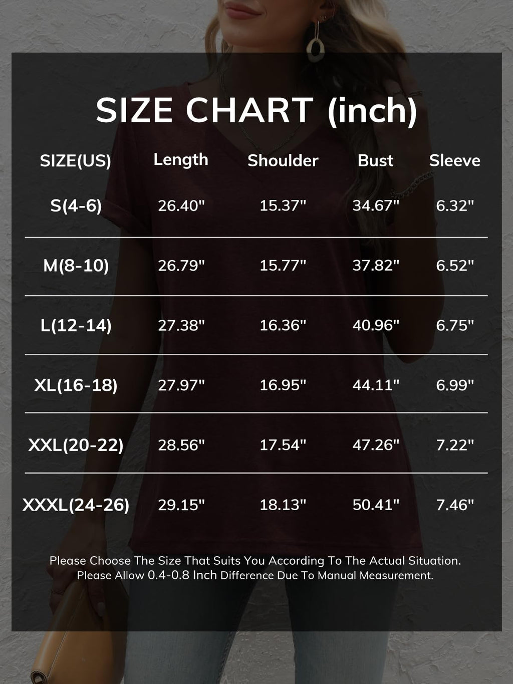 ATHMILE Womens T Shirts for Women Short Sleeve V Neck Basic Tees Tunic Tops Loose Fit Casual Summer Outfits Clothes Beach