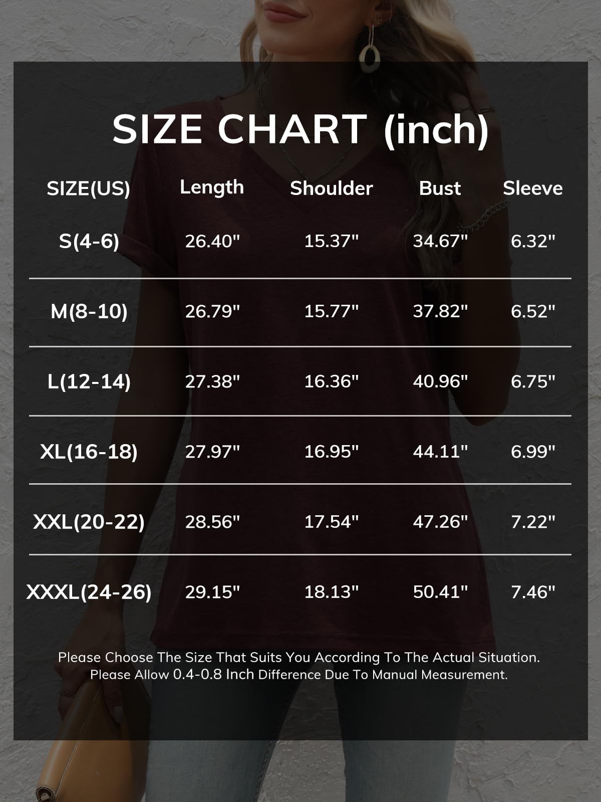 ATHMILE Womens T Shirts for Women Short Sleeve V Neck Basic Tees Tunic Tops Loose Fit Casual Summer Outfits Clothes Beach