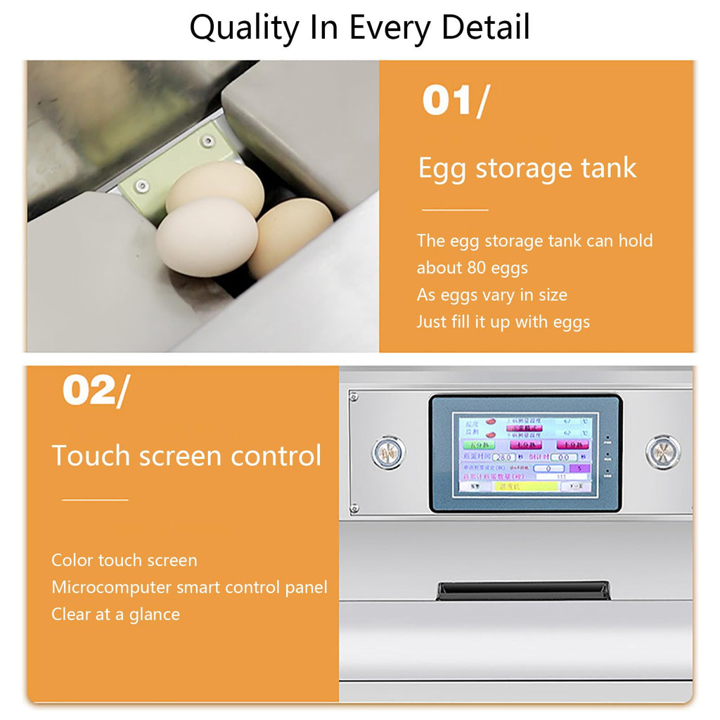 Automatic Egg Fryer & Omelette Maker - Smart Touch Screen, Commercial Egg Cooking Machine for Perfect Fried Eggs & Omelets, Easy to Use & Clean, Ideal for Home & Restaurant