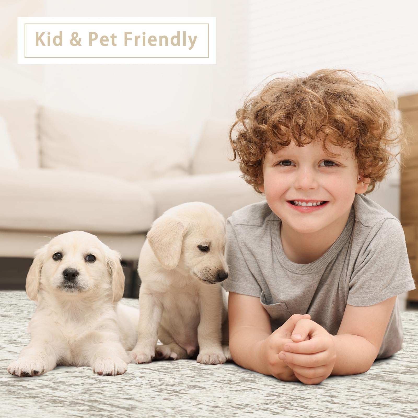 Srugn Washable Rugs 8x10 Area Rugs for Living Room,Rugs for Bedroom,Large Carpets,Ultra Soft Faux Wool Retro Dining Room Rug,Non Slip&Non-Shedding Low Pile Vintage Print Rug for Home Office Decor