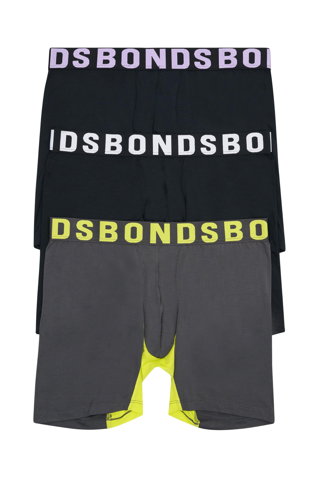 Bonds Men's Underwear Anti-Chafing Boxer Briefs Pack, Chafe Off Men's Boxer Briefs, Viscose/Bamboo Underwear for Men, 3-Pack