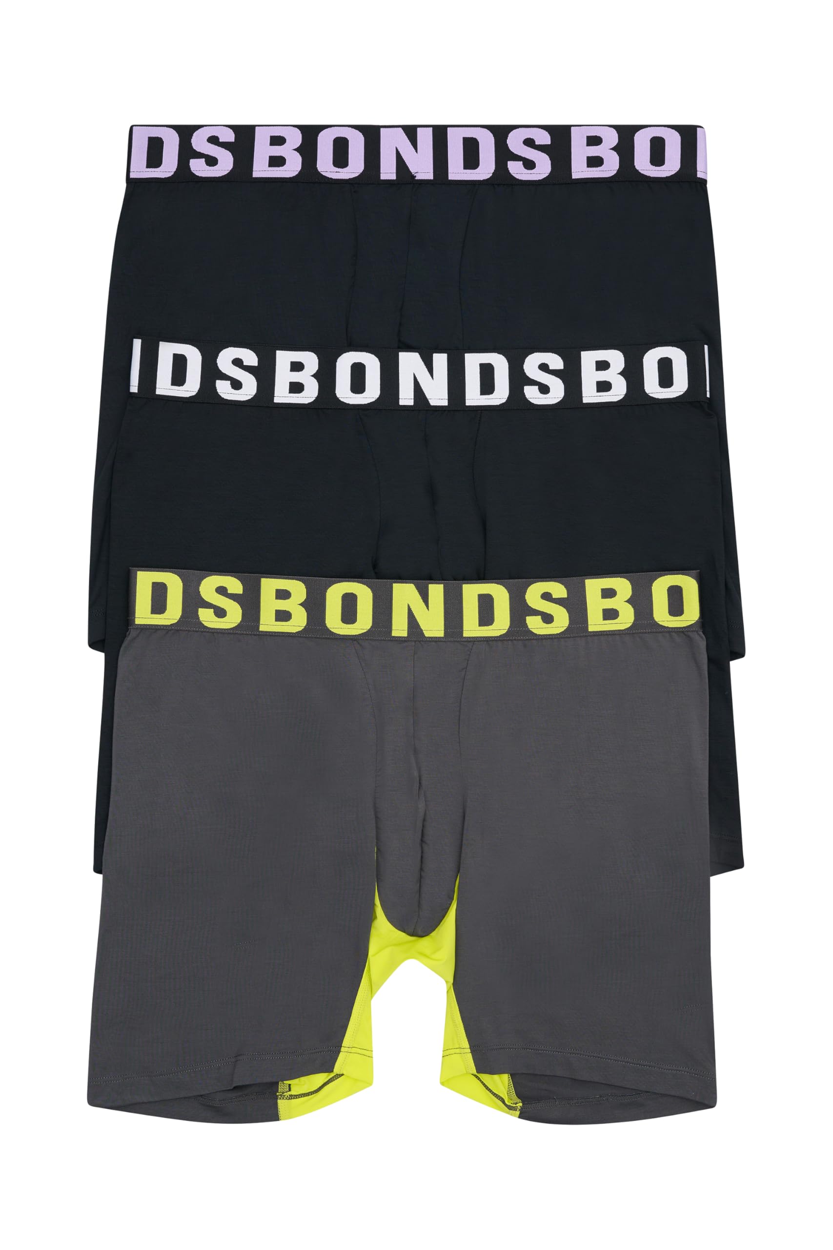 Bonds Men's Underwear Anti-Chafing Boxer Briefs Pack, Chafe Off Men's Boxer Briefs, Viscose/Bamboo Underwear for Men, 3-Pack