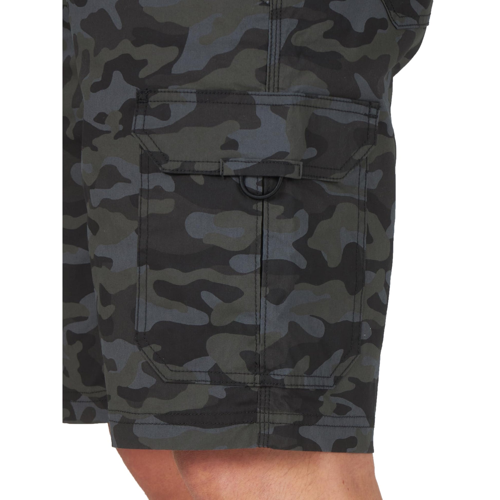 Lee Men's Extreme Motion Crossroad Cargo Short, Black Camo, 34