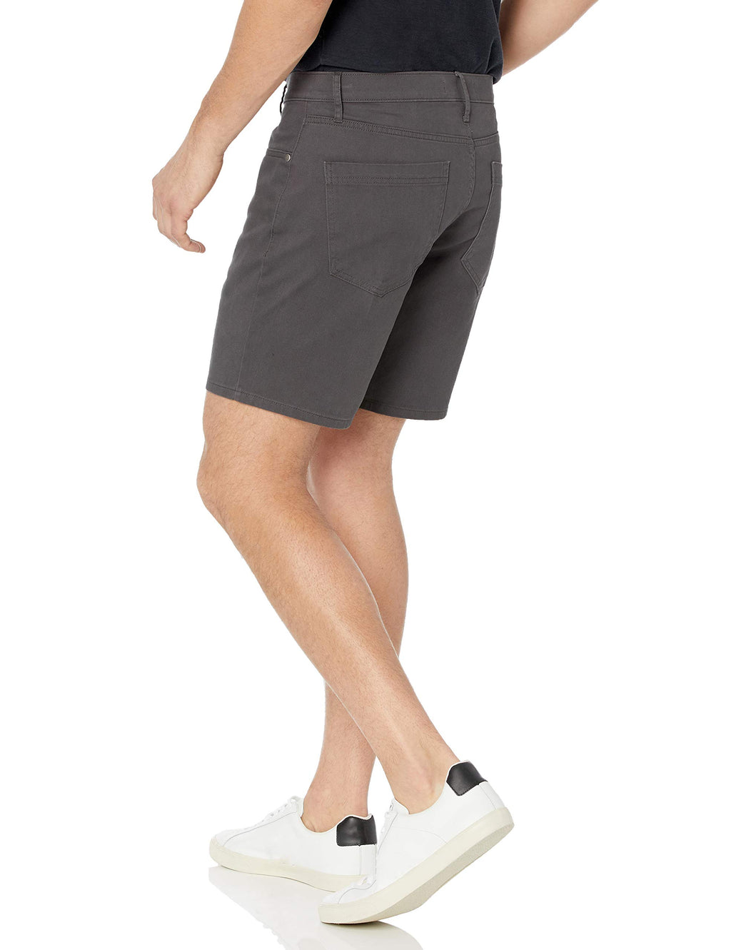 Amazon Essentials Men's Straight-Fit 7" Inseam Stretch 5-Pocket Shorts, Dark Grey, 36