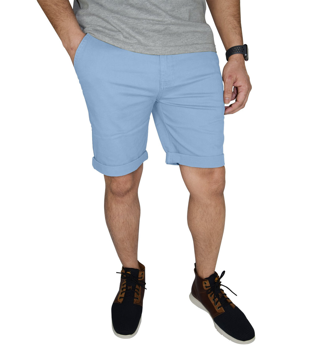 WESTACE Mens Stretch Chino Shorts Casual Flat Front Slim Fit Shorts Spandex Half Pant (30, Khaki)