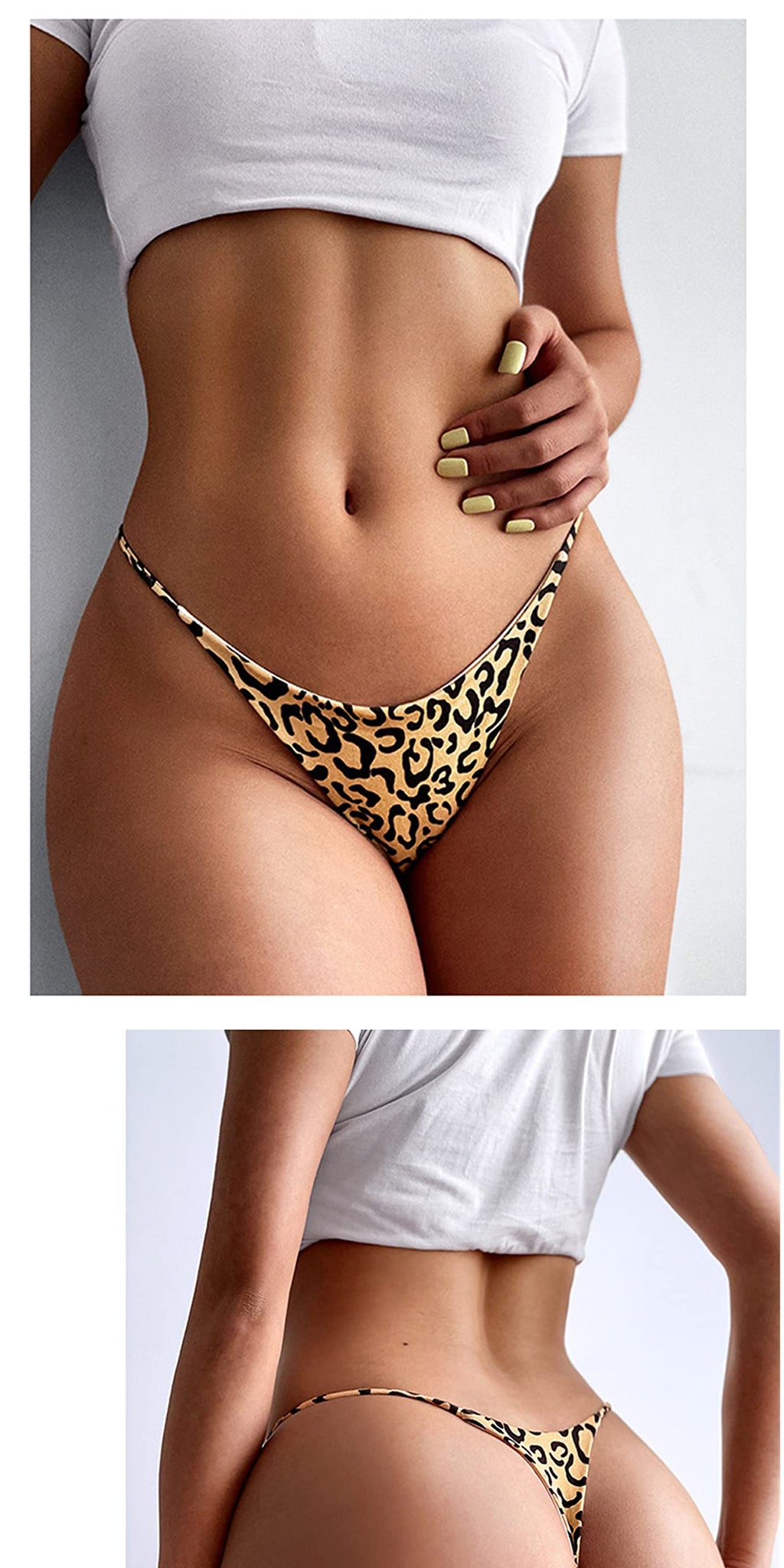 Aogda Thong for Women Cotton Underwear Low Rise Panties Woman G-String Thongs（Medium）