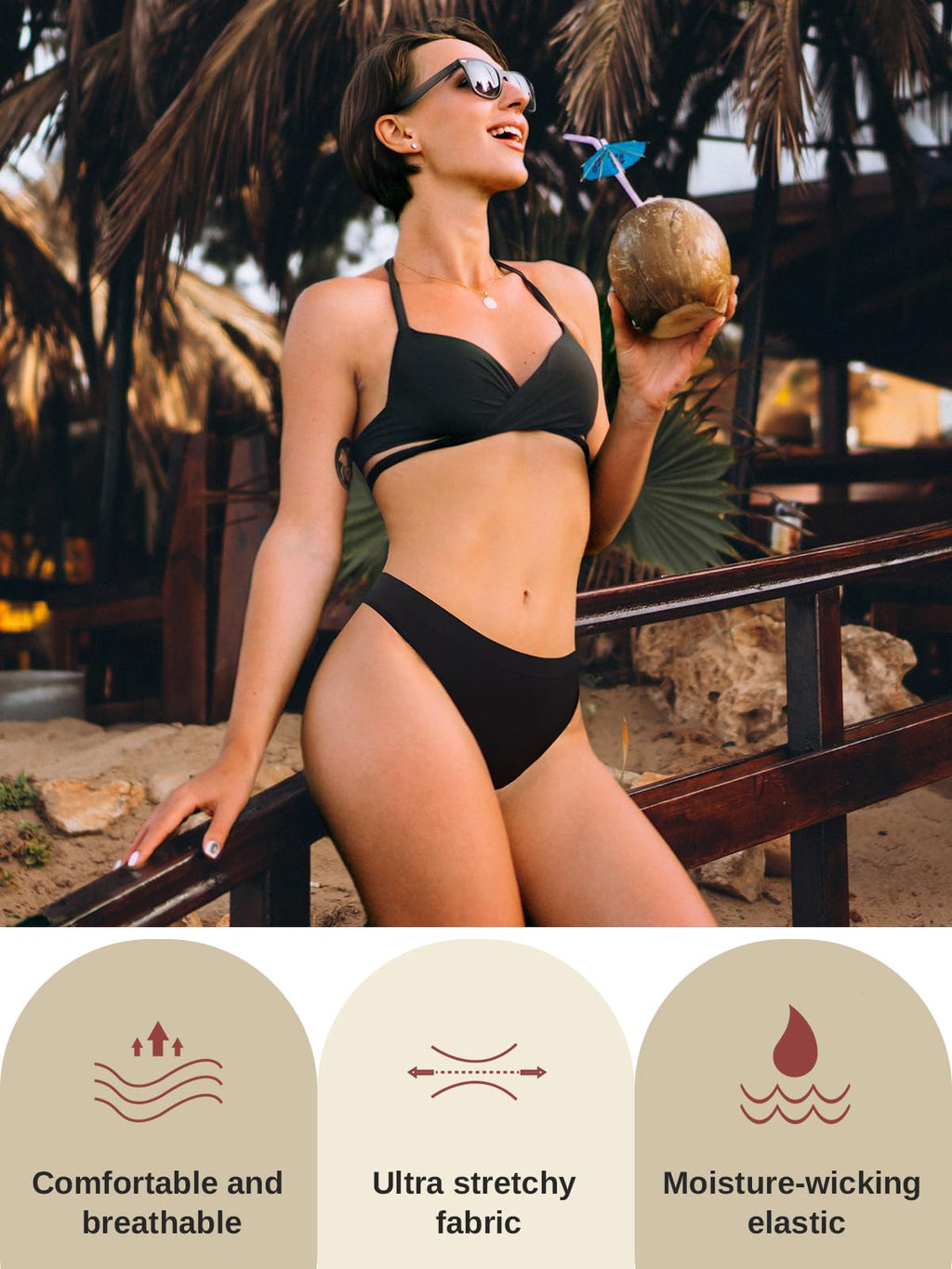 linccure Breathable Seamless Thongs: Comfortable Women's Underwear 5-Pack (US, Alpha, Medium, Regular, Regular, A 5 Colors 5-Pack)