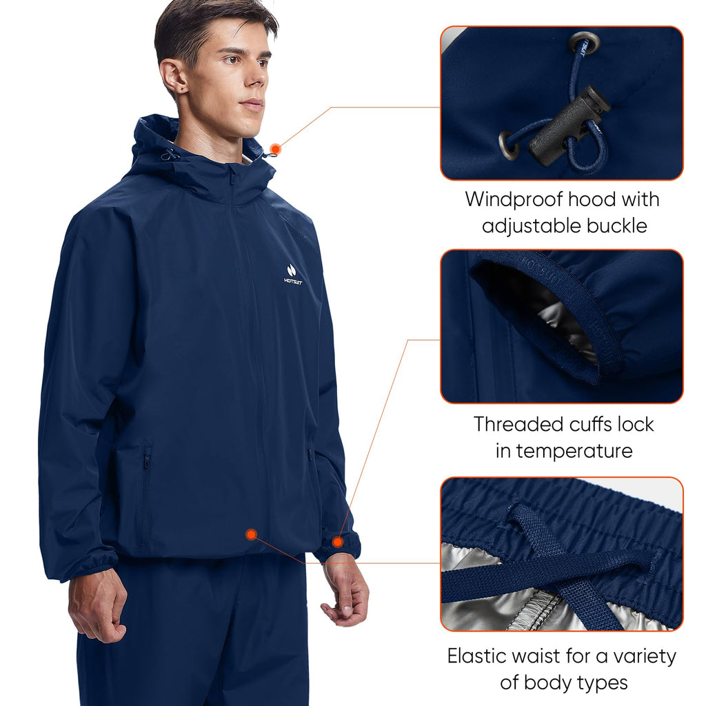 HOTSUIT Sauna Suit for Men – Hot Sweat Suit for Boxing Exercise, Sauna Jacket & Pants, Workout Fitness Gear