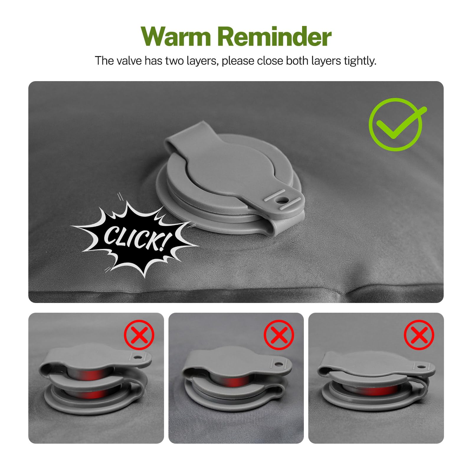 OGERY Sleeping Pad for Camping, 6" Extra-Thick Reinforced Camping Sleeping Pad with Pillows & Built-in Foot Pump, Ultralight Self Inflating Air Mattress Mat for Tent Hiking Essentials Gear