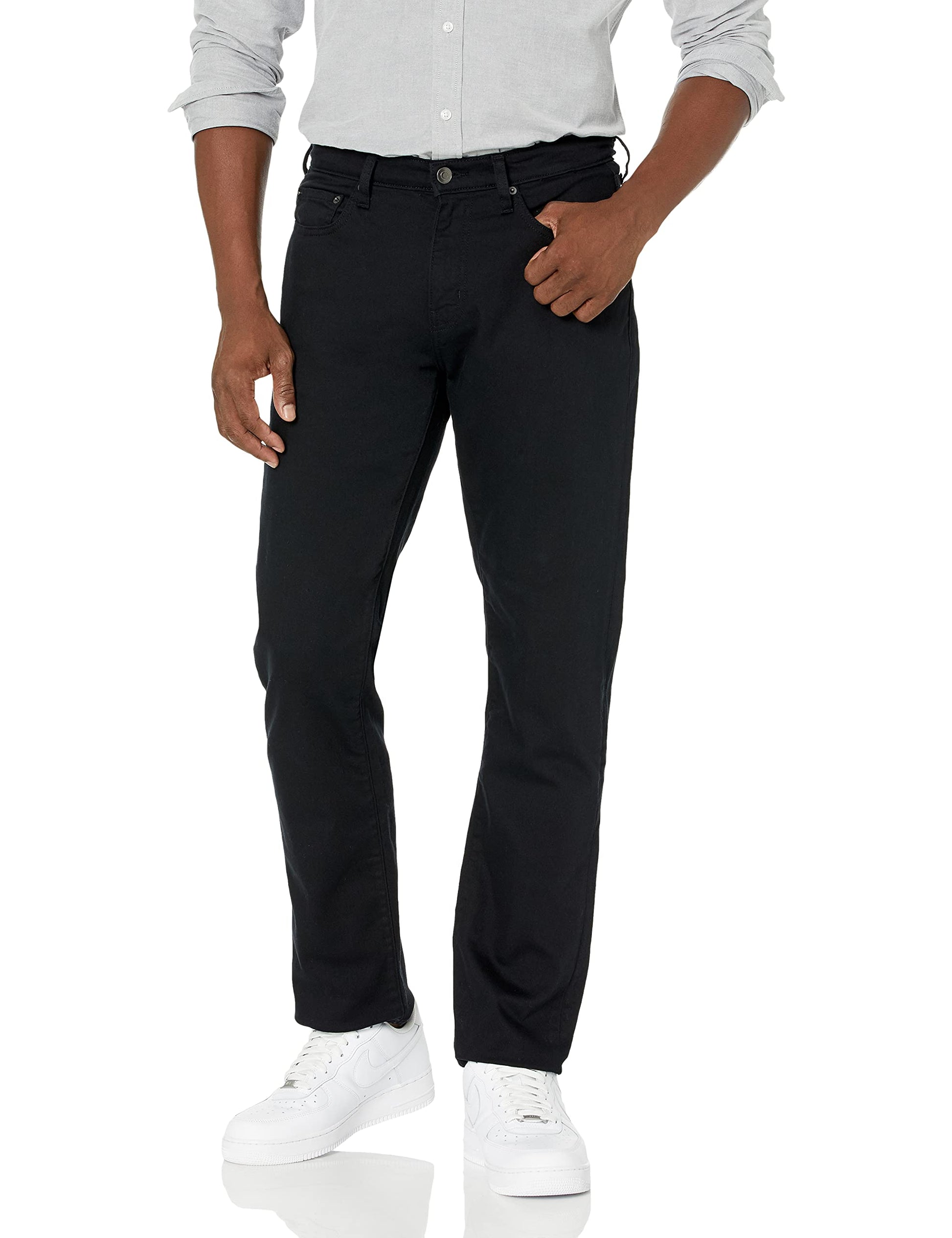 Amazon Essentials Men's Athletic-Fit Stretch Jeans - Black, 36W x 32L