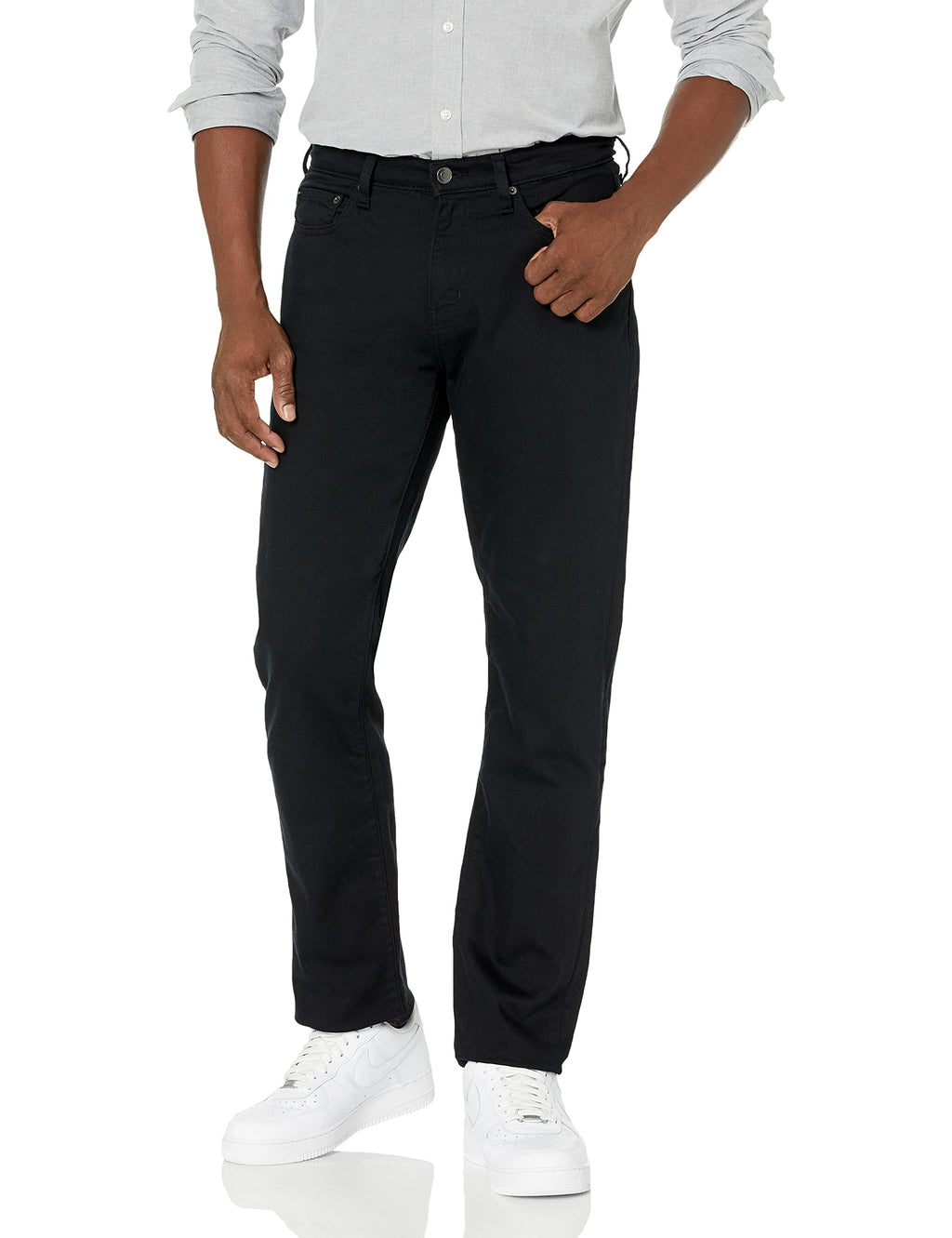 Amazon Essentials Men's Athletic-Fit Stretch Jeans - Black, 36W x 32L