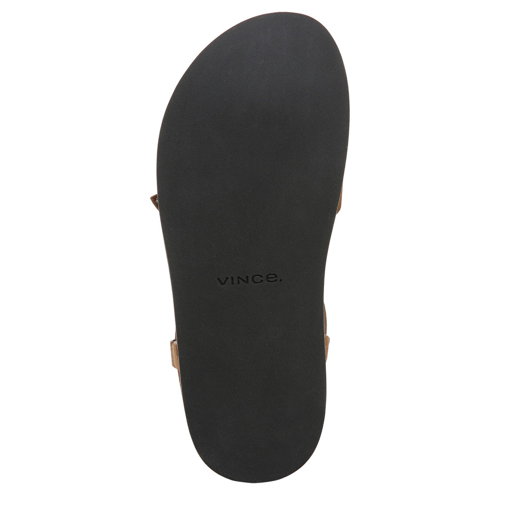 Vince Womens Franca Flat Sandal Elmwood Suede 8 M