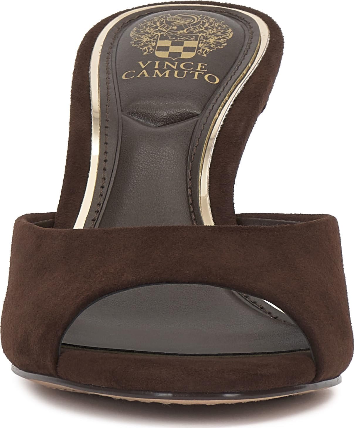 Vince Camuto Women's Prynn Heeled Sandal, Brownie Suede, 8