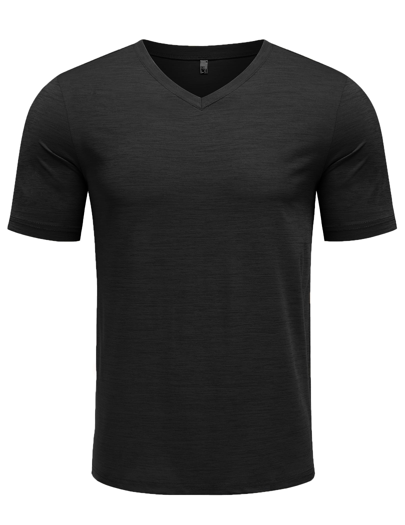 COOFANDY Men's T Shirts Short Sleeve Classic V Neck T-Shirt Casual Summer Basic Tee Shirt Black