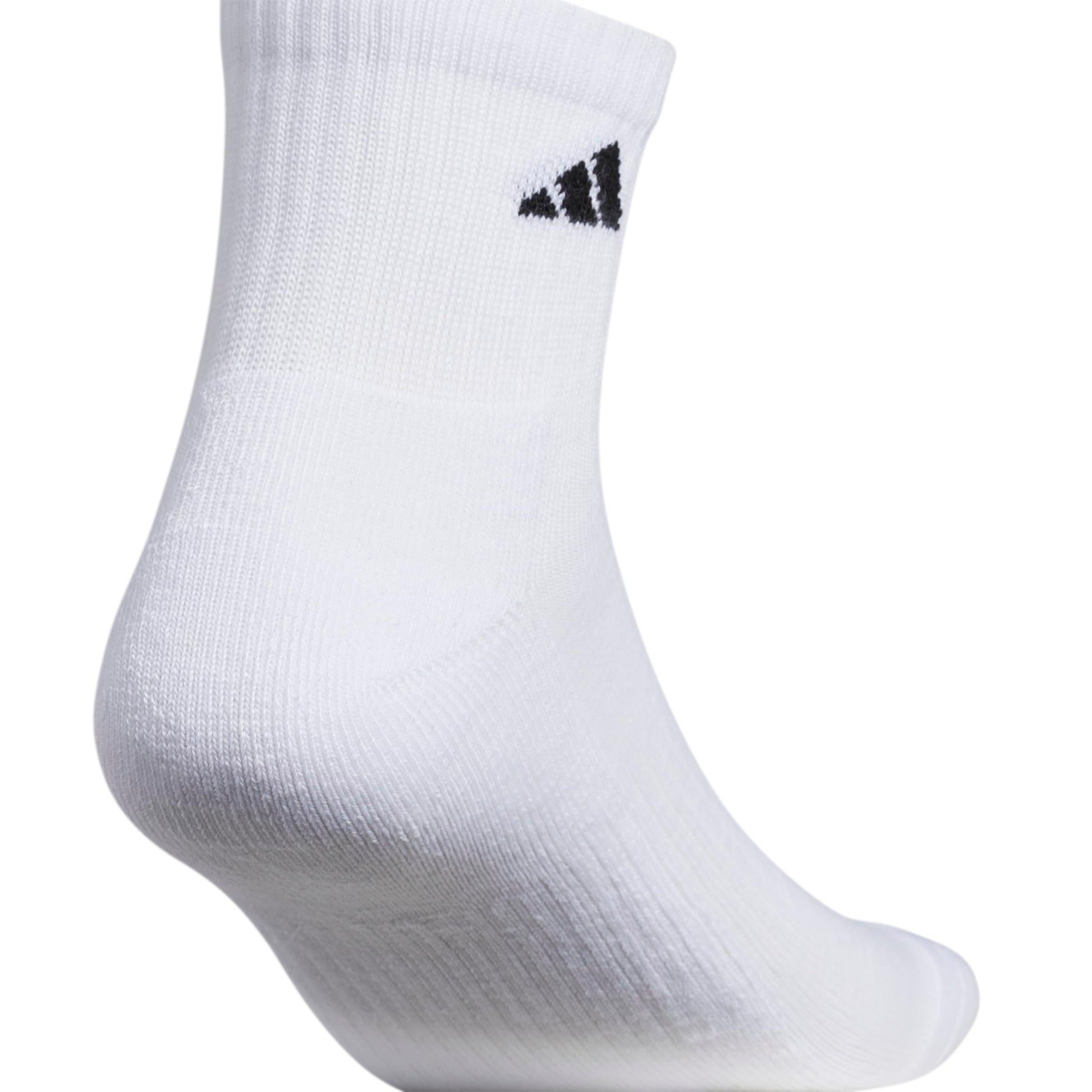 adidas Men's Socks, Athletic Cushioned Quarter 6-Pack, Ankle Fit with Arch Support, White/Black, Large