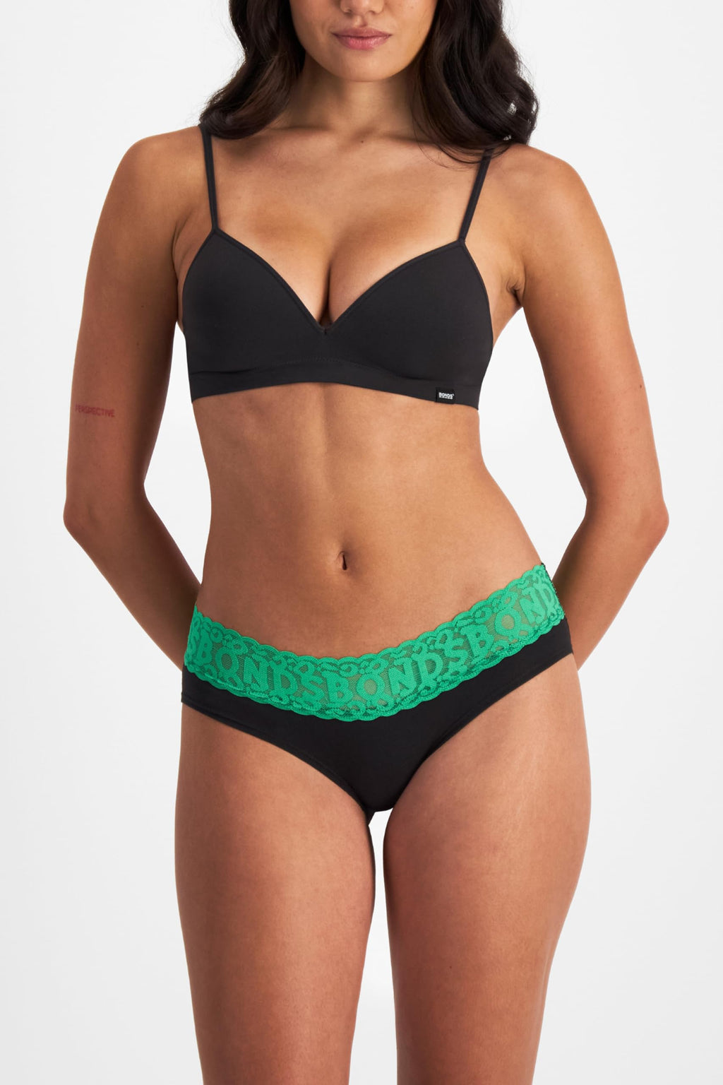 Bonds Women's Underwear Hipster Pack, Lace-Top Icons Hipster Panties for Women, Stretchy Cotton-Blend Underwear for Women, 3-Pack