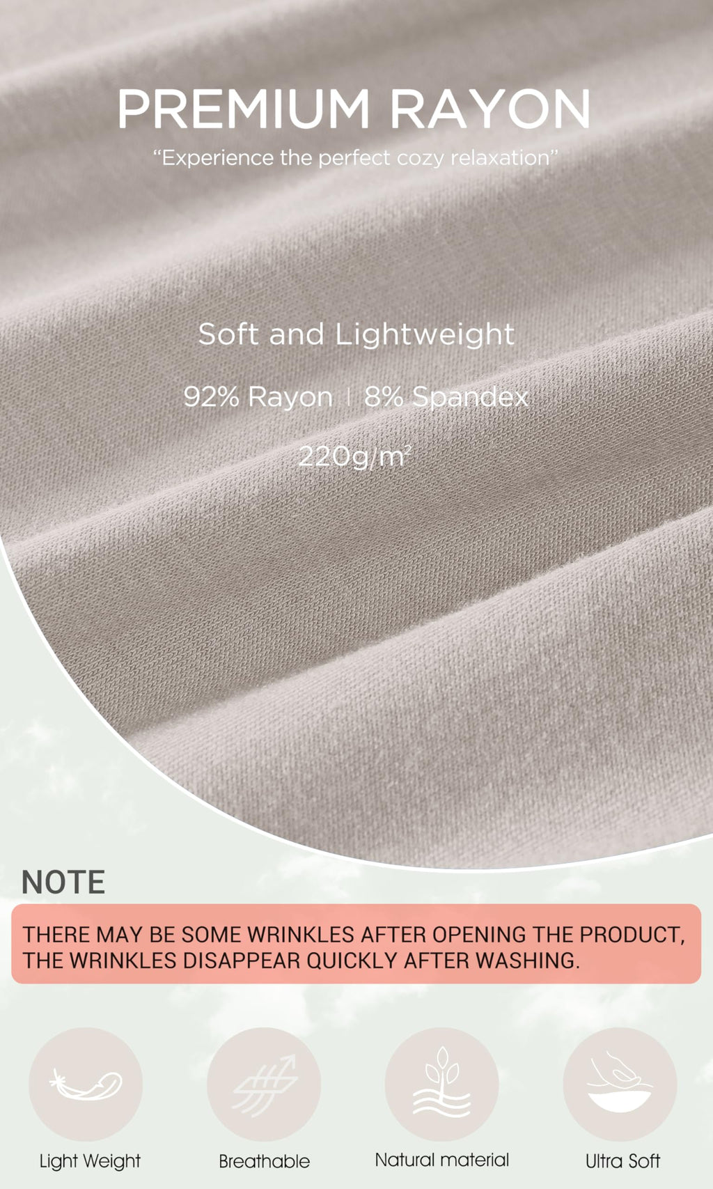 ODODOS Women's Wide Leg Palazzo Lounge Pants with Pockets Light Weight Loose Comfy Casual Pajama Pants-30 inseam, Light Beige, XX-Large