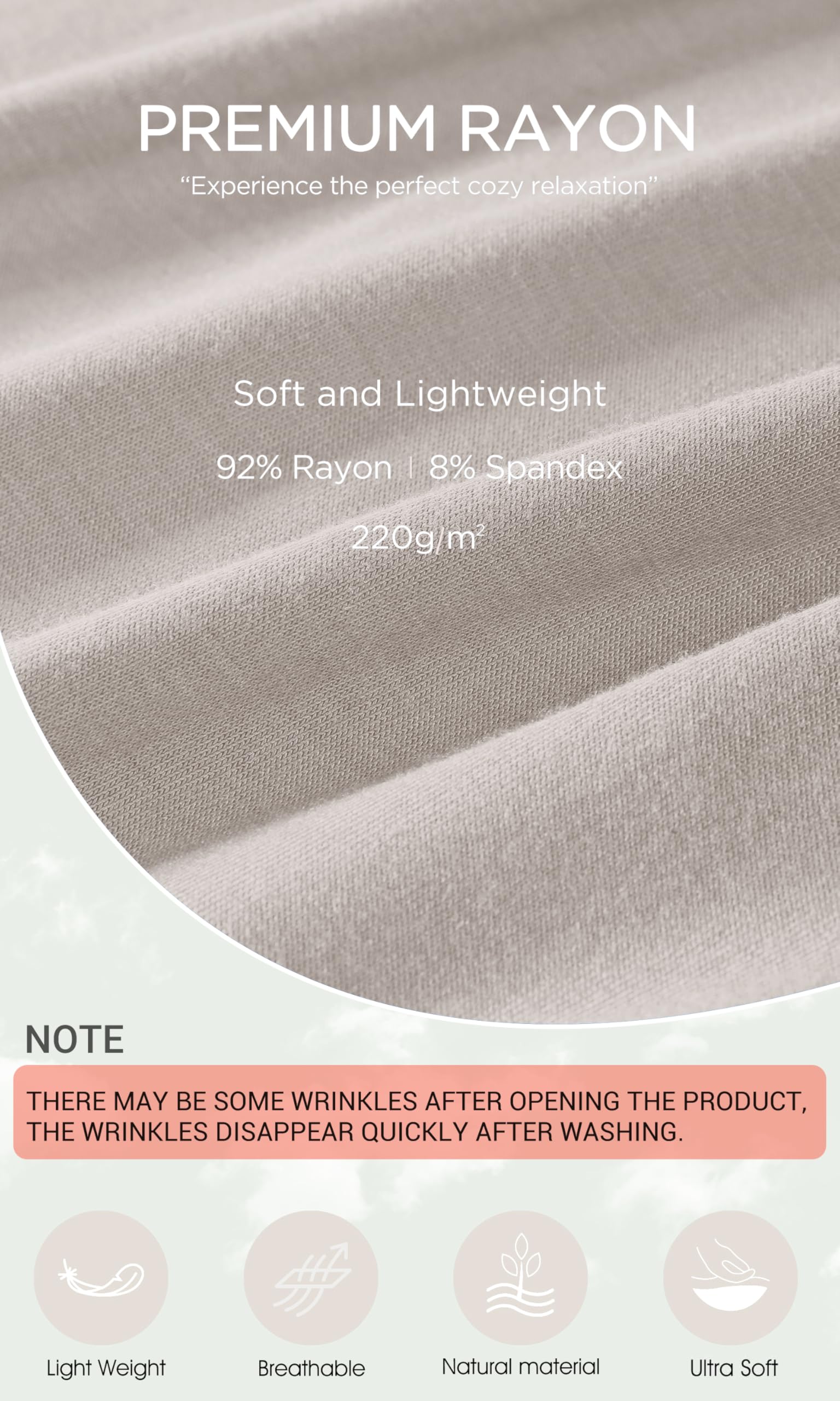 ODODOS Women's Wide Leg Palazzo Lounge Pants with Pockets Light Weight Loose Comfy Casual Pajama Pants-30 inseam, Light Beige, XX-Large