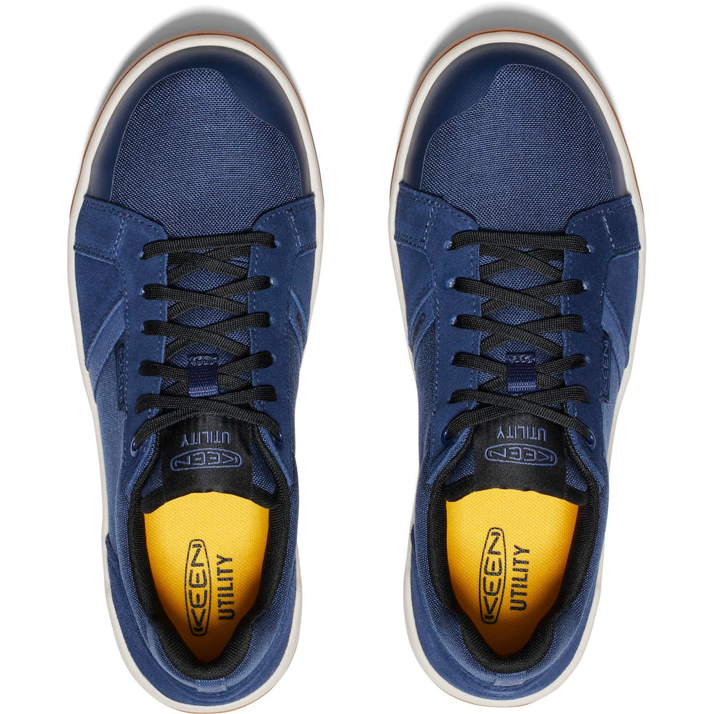 KEEN Utility Men's Kenton Low Height Composite Toe Breathable Work Sneakers, Naval Academy/Gum, 8 Wide