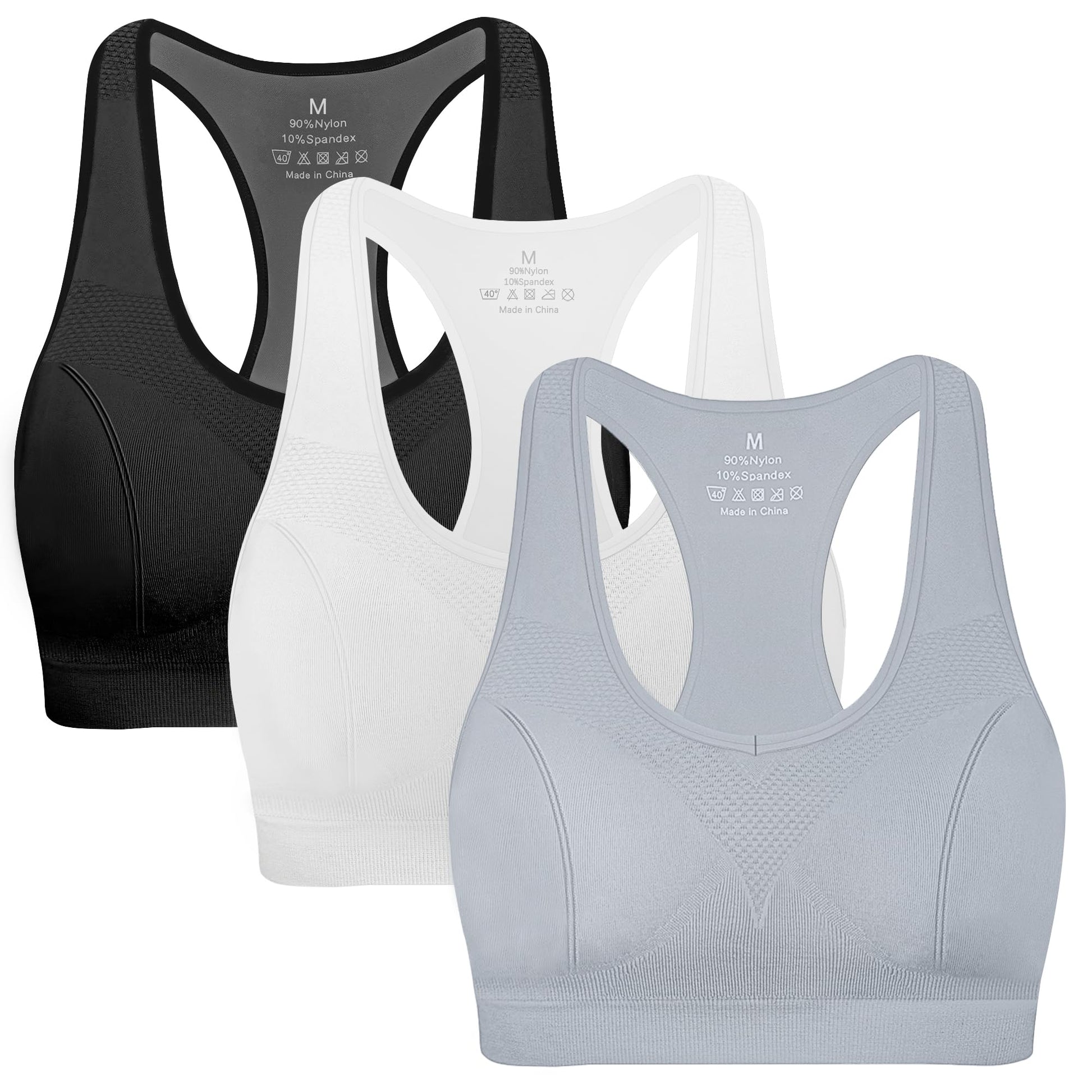 Women Racerback Sports Bras - High Impact Workout Gym Activewear Bra