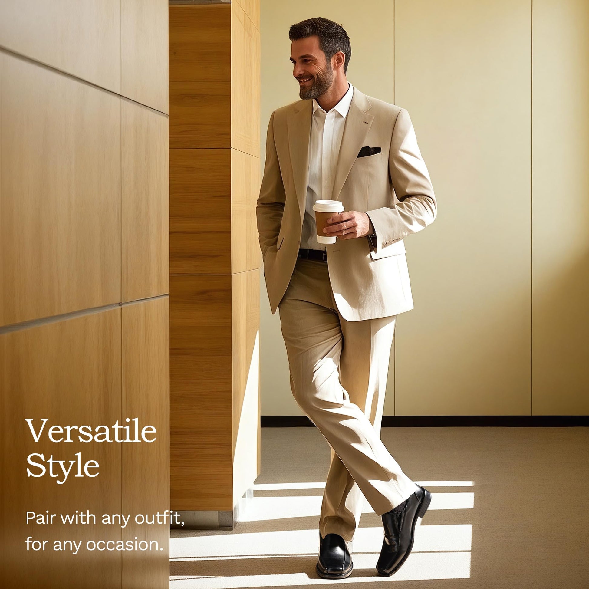 Bruno Marc Men's Slip on Dress Loafers Shoes,Size 11,Black,STATE-01