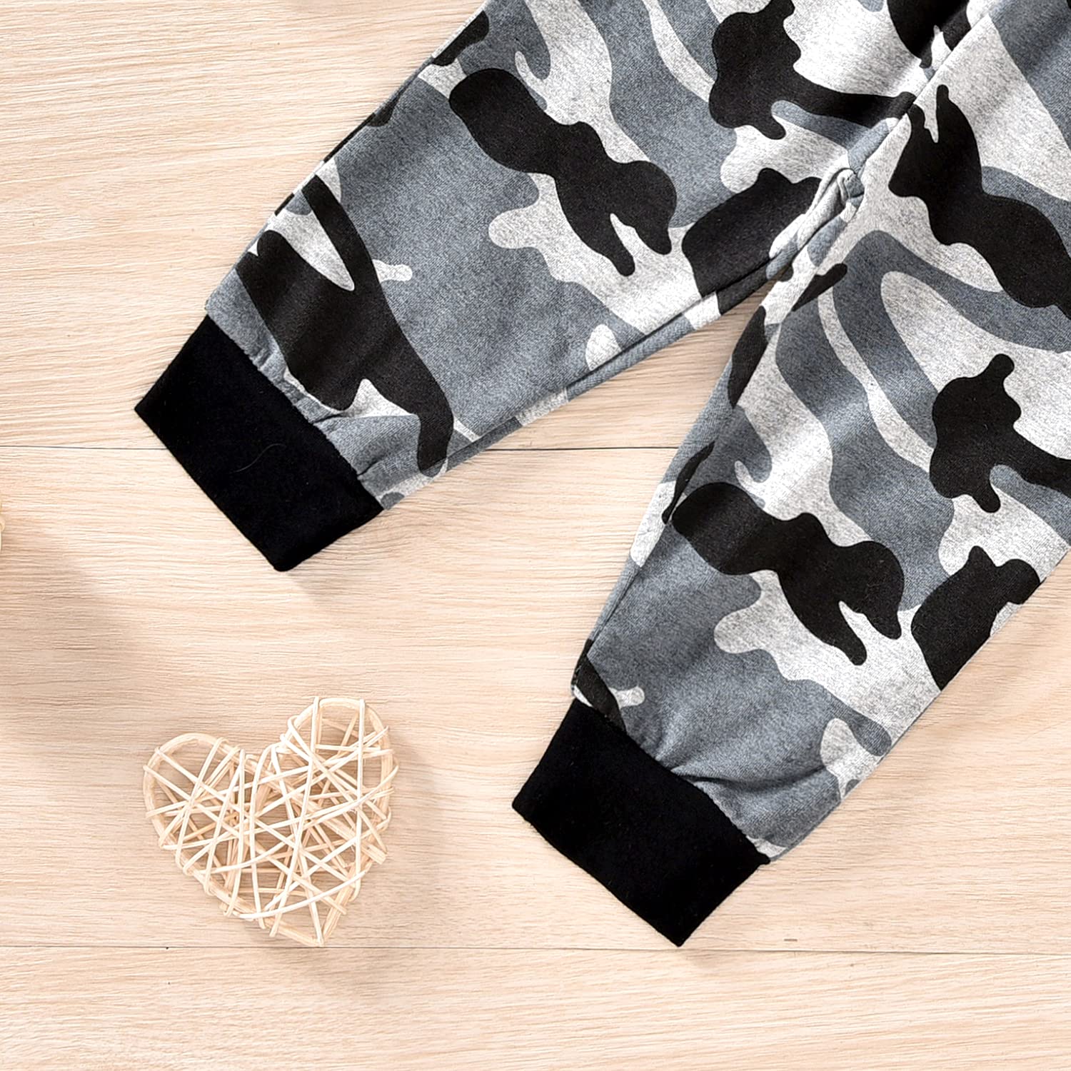 Aalizzwell Toddler Baby Boys Hoodie Sweatshirt Outfits Fall Spring Winter Sweatsuits Clothes Sets (Black, 18-24 Months)