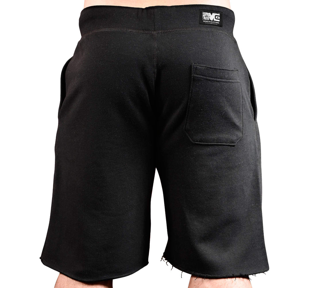 Monsta Clothing Co. Men's Workout (Monsta-Sig31) Gym Sweat Shorts (G:BK-A:BK)