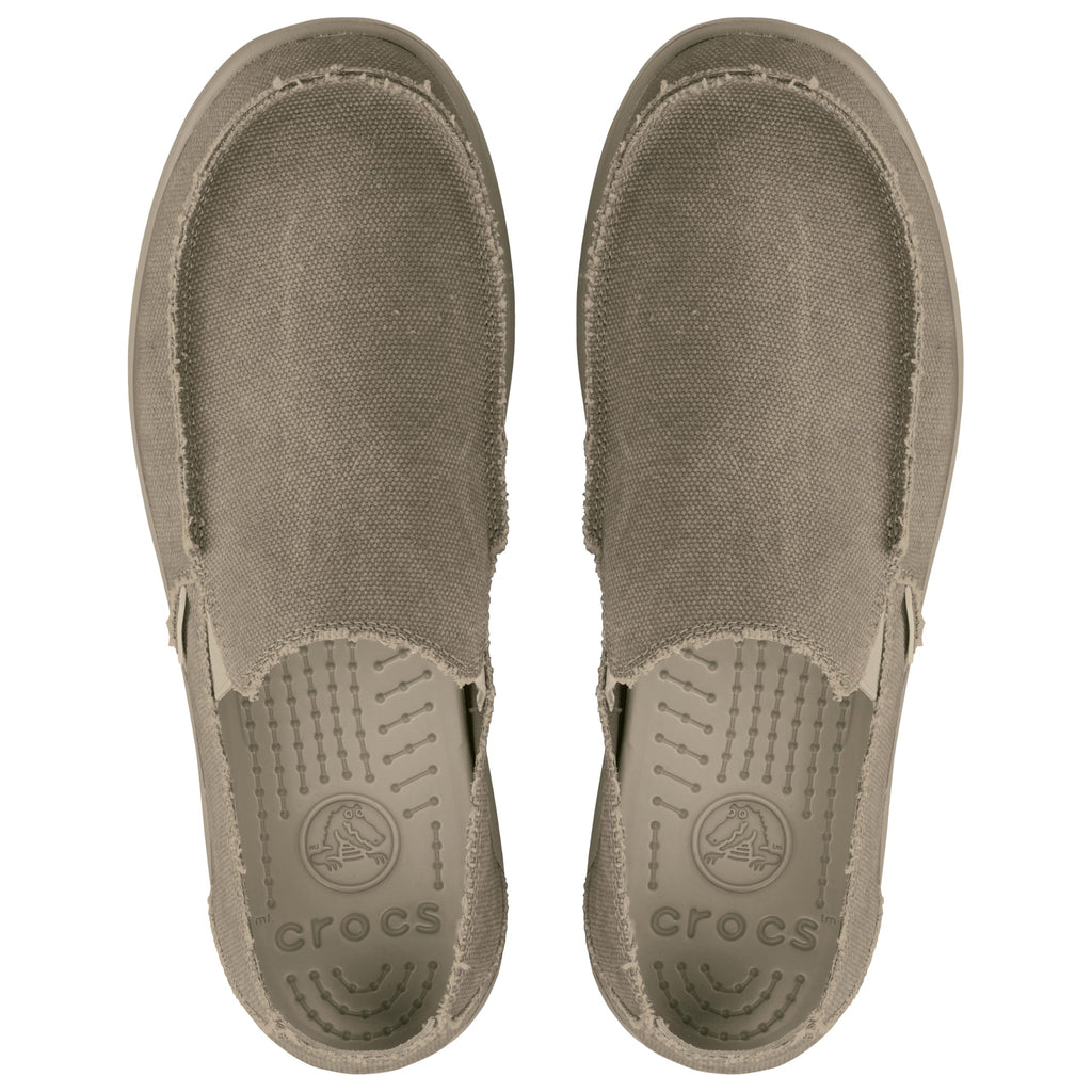 Crocs Men's Santa Cruz Loafers, Comfortable Men's Loafers, Slip On Shoes, Khaki/Khaki, 12 Men