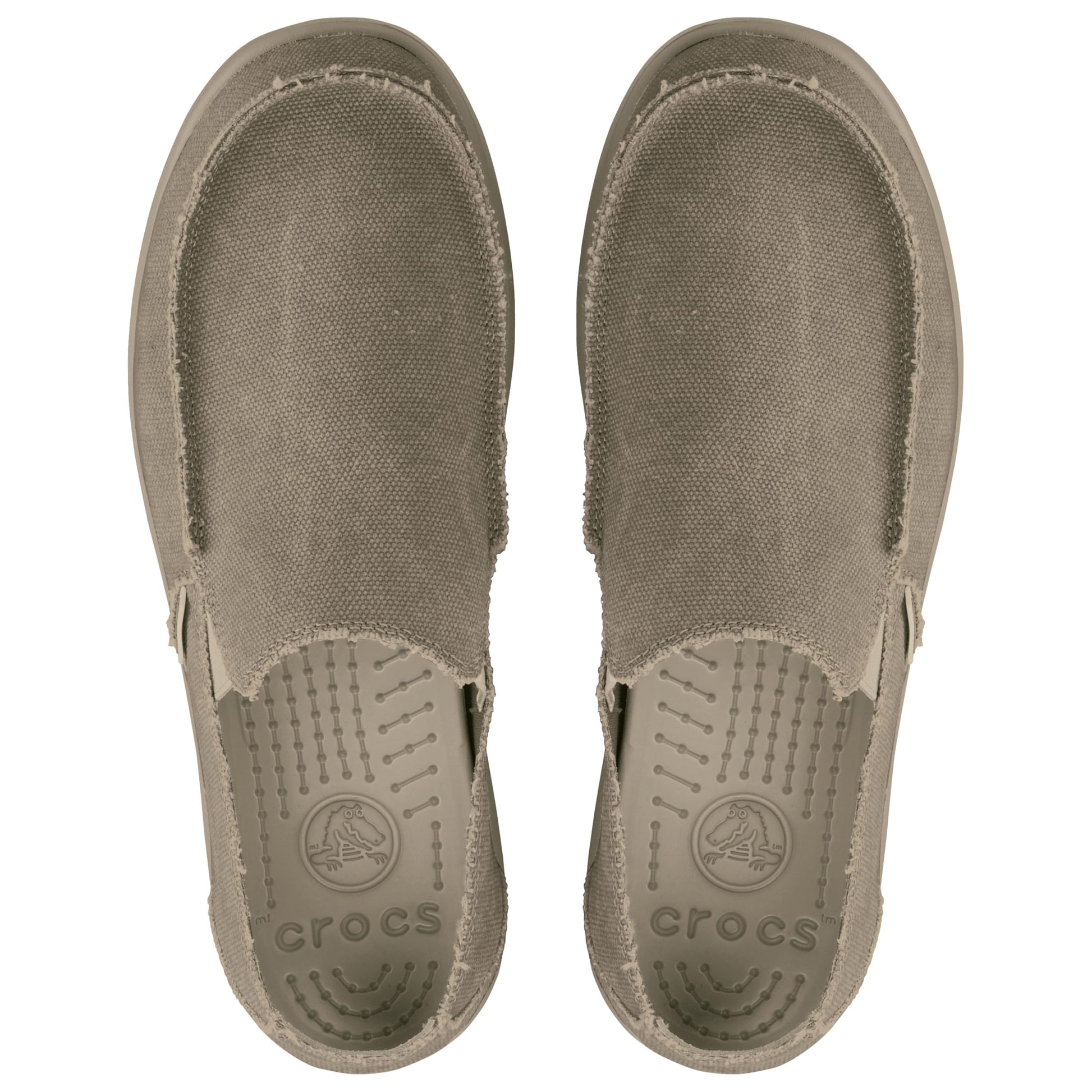 Crocs Men's Santa Cruz Loafers, Comfortable Men's Loafers, Slip On Shoes, Khaki/Khaki, 12 Men