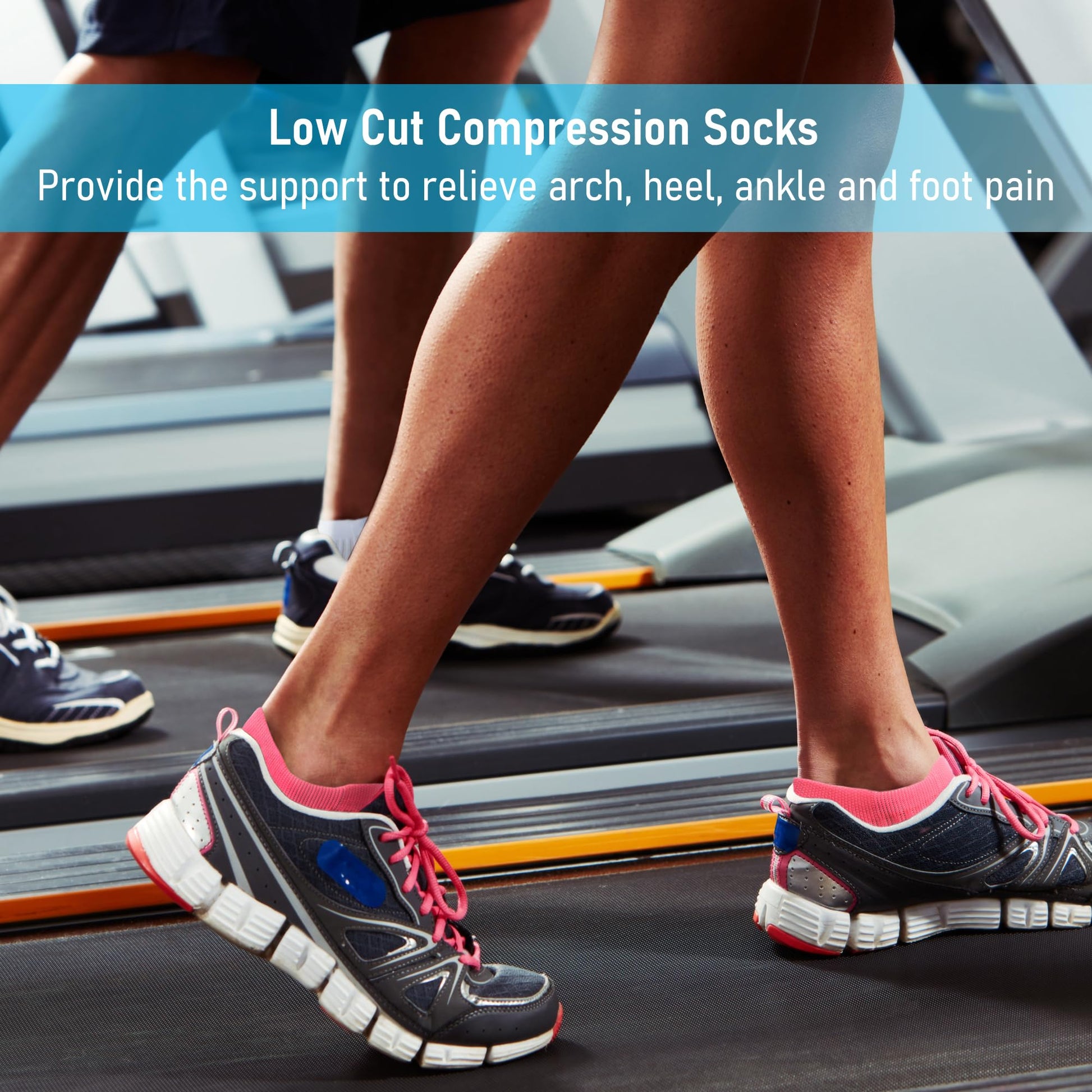 CWVLC Unisex Cushioned Compression Athletic Ankle Socks Multipack, 6-pairs Charcoal Watermelon White, L (10.5-13 W US/ 9-11.5 M US)