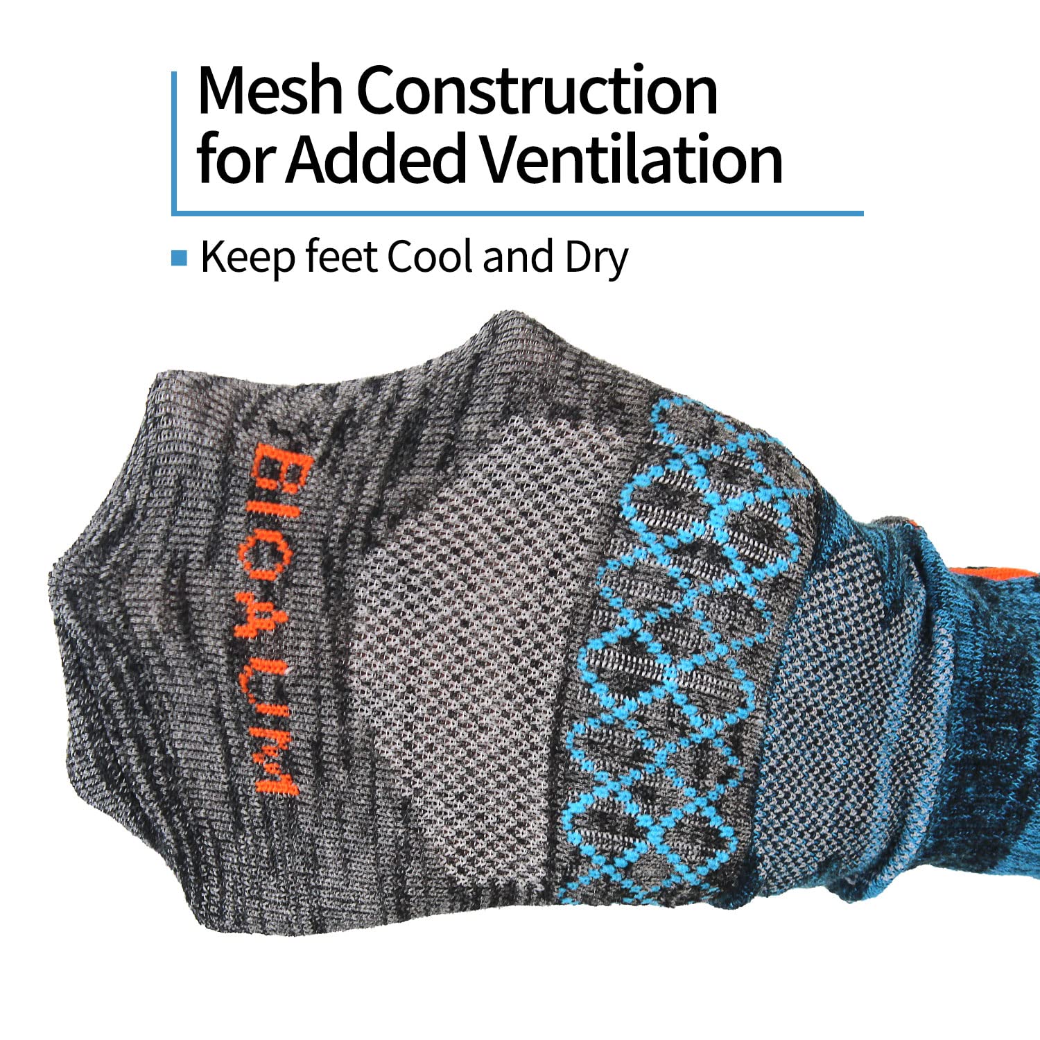 BIOAUM Men's Atheltic Socks Size 10-13 - 6 Pairs Cotton Quarter Socks for Running