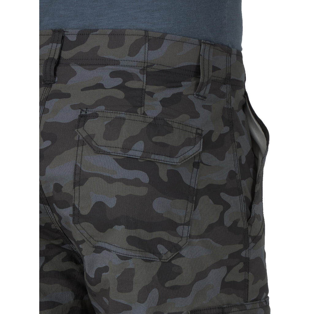 Lee Men's Extreme Motion Crossroad Cargo Short, Black Camo, 34