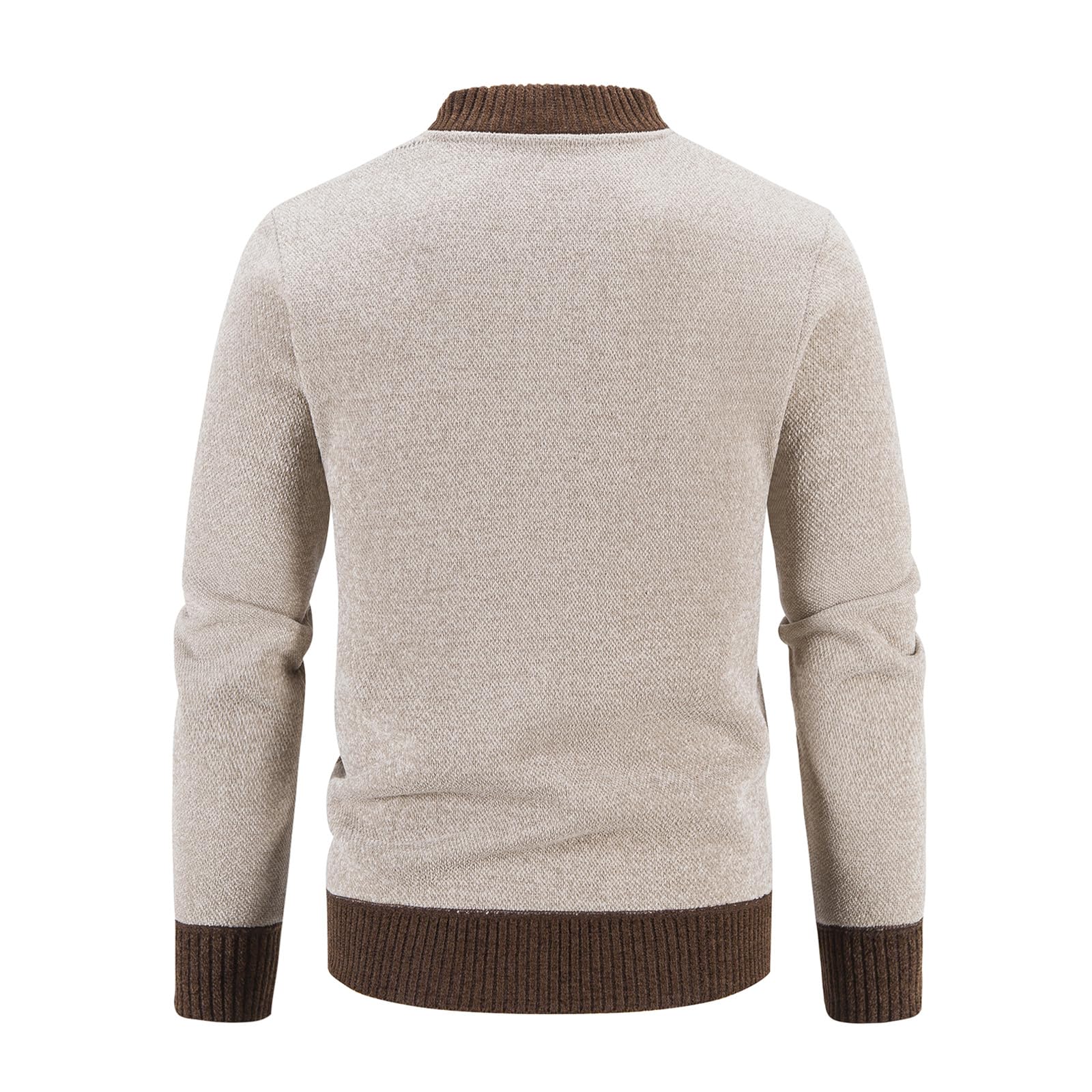 Mylldey Mens Casual Full Zip Cardigan Sweaters Cable Knit Jacket Sweater Men, US Size(OffWhit-XXL)