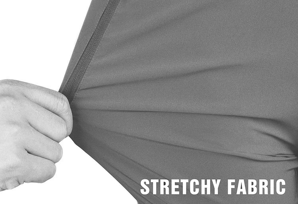 TRAILSIDE SUPPLY CO. Mens Lightweight Track Pants,Stretchy Pants with Zipper Pockets,Loose Fit, Grey, 3XL