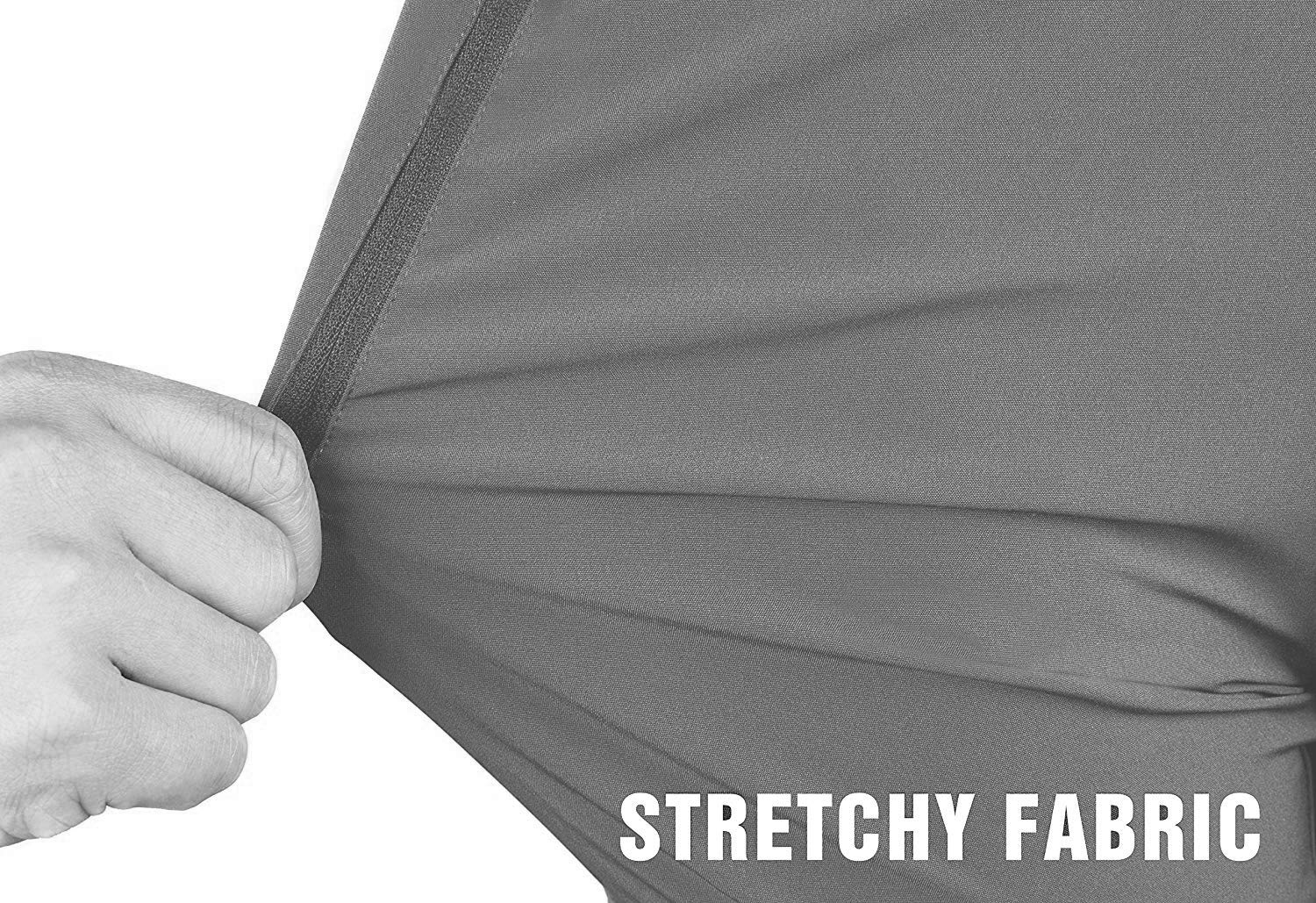 TRAILSIDE SUPPLY CO. Mens Lightweight Track Pants,Stretchy Pants with Zipper Pockets,Loose Fit, Grey, 3XL