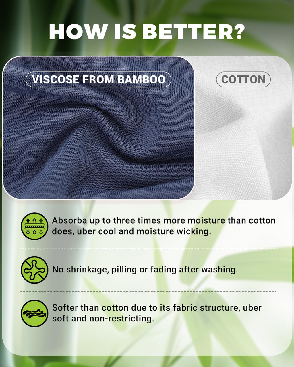 BAMBOO COOL Womens Underwear, Moisture-Wicking Briefs, Soft and Breathable Panties, Mid Waist, 5-Pack