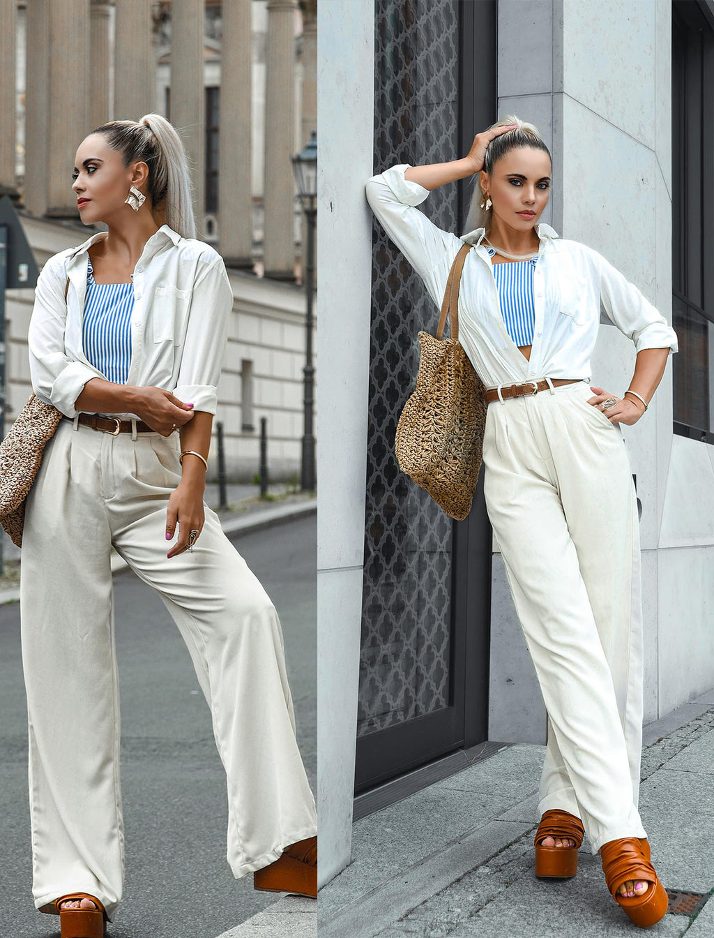 Zeagoo White Blouse for Women Long Sleeve Dress Shirts Collared Tops Casual Work Business Fall Outfits for Women 2025 L